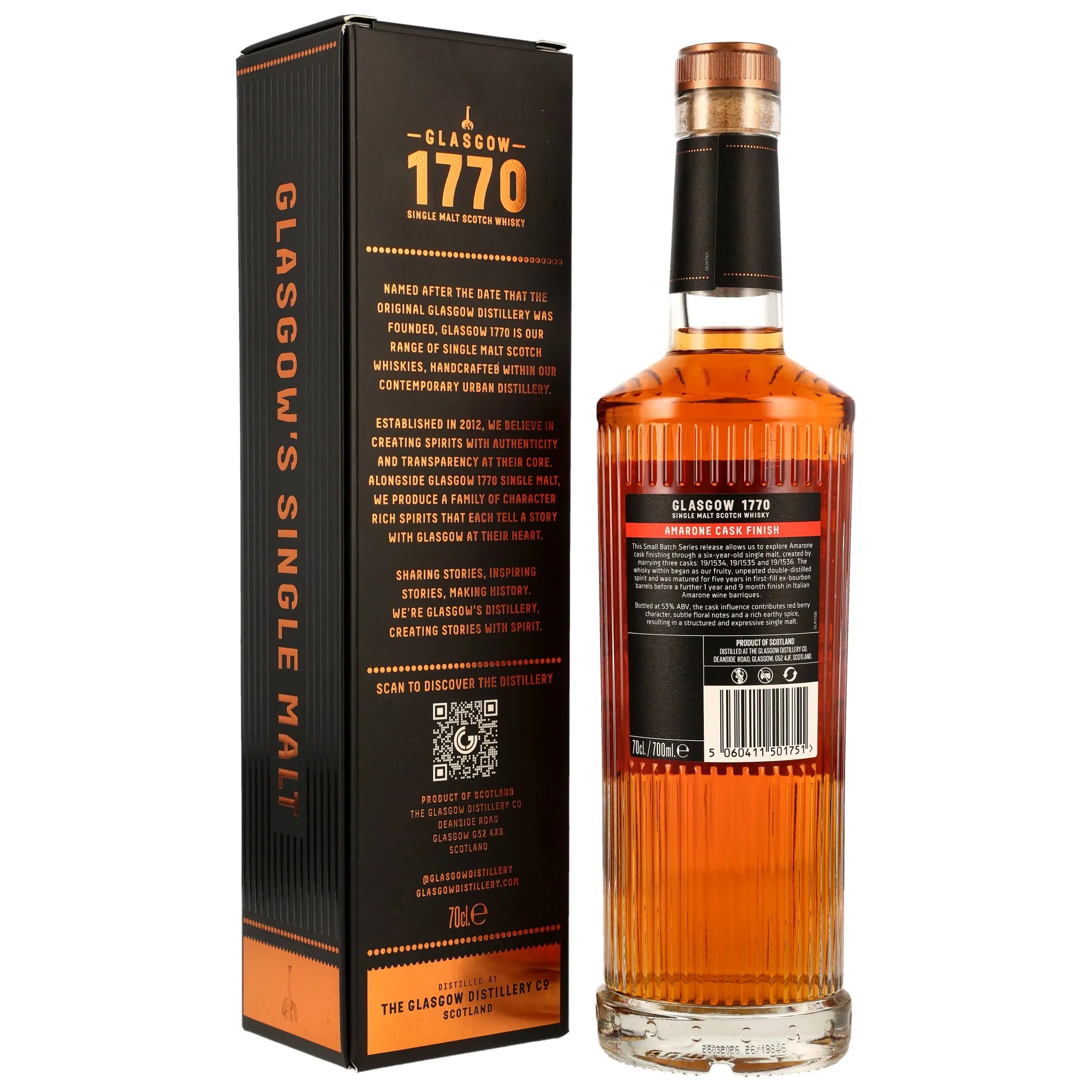 Glasgow 1770 - 2019/2026 - 6 Year Old - Amarone Cask Finish