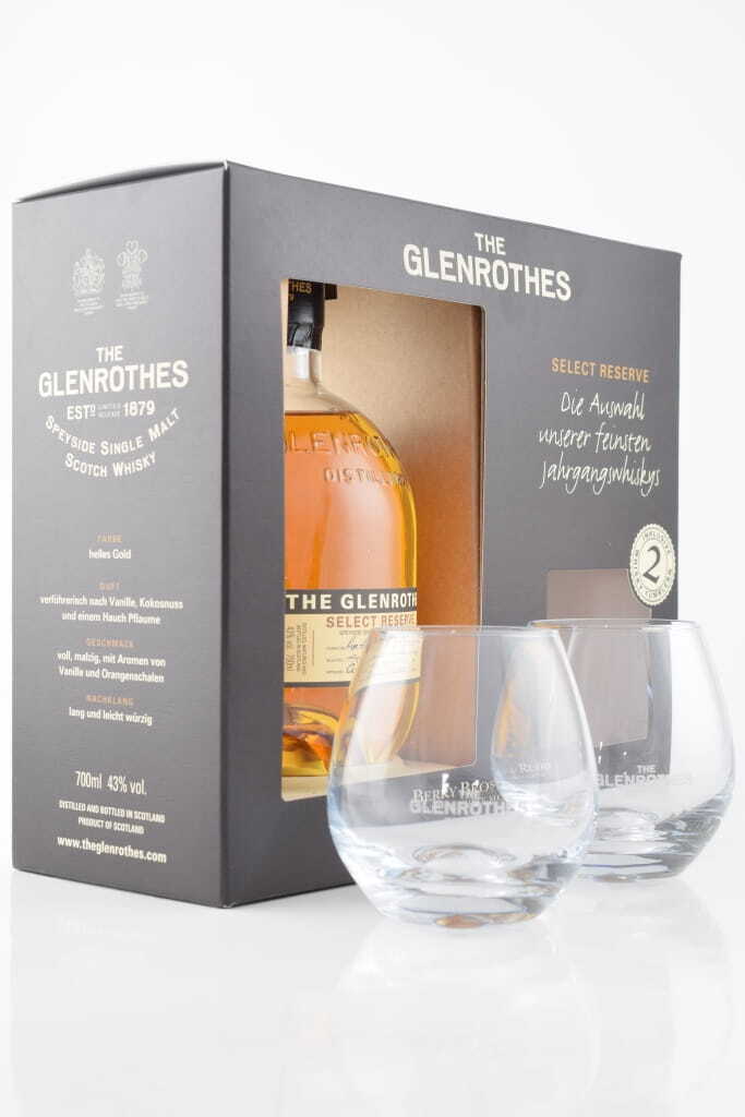 Glenrothes Select Reserve 43% vol. 0.7l - with 2 glasses