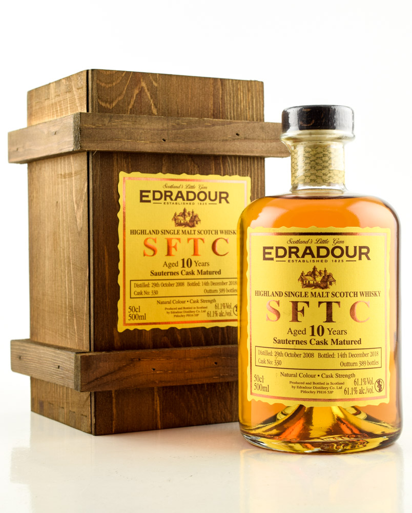 Edradour 10 year old 2008/2018 SFTC Sauternes Cask Matured #330 61,1%vol. 0,5l