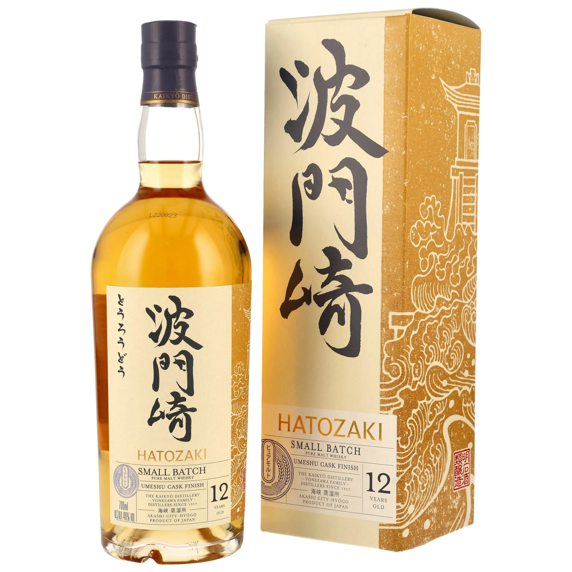 Hatozaki Small Batch Umeshu Cask Finish 12 Year Old, American Oak & Umeshu Cask, Batch No. L202023, 2022, 46%