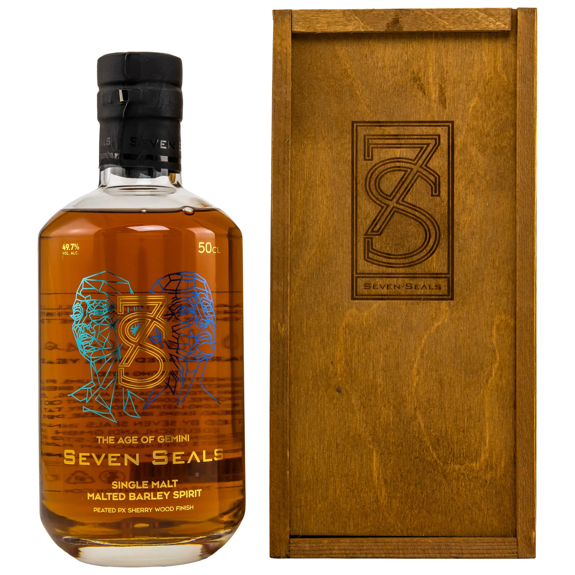 Seven Seals Malted Barley Spirit Gemini 3 Year Old, PX Sherry Wood Cask, 49.7%