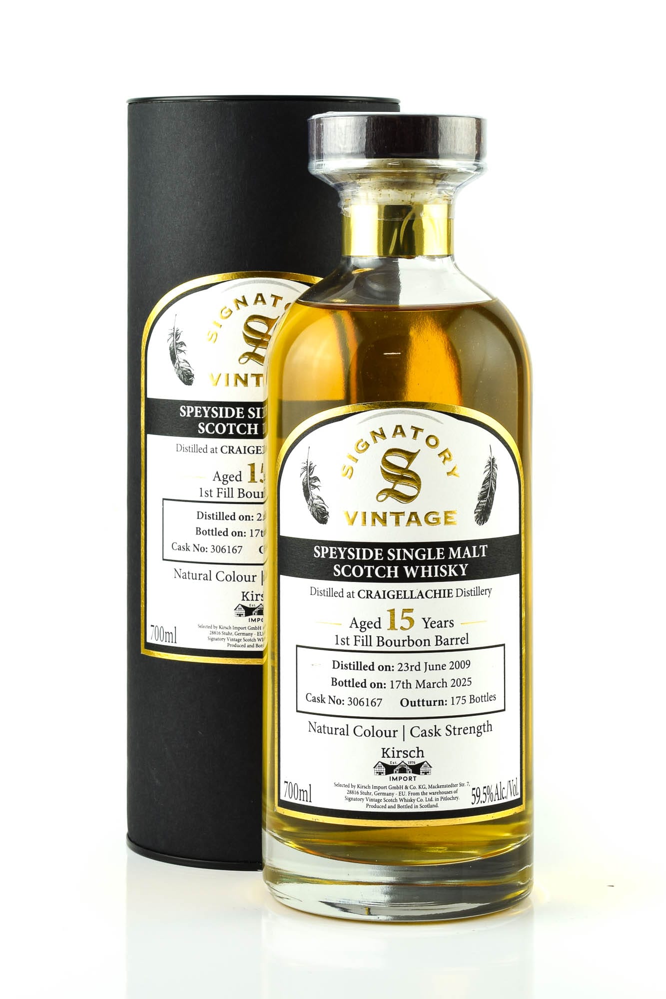 Craigellachie 15 year old 1st-fill Bourbon Barrel #306167 Signatory Vintage