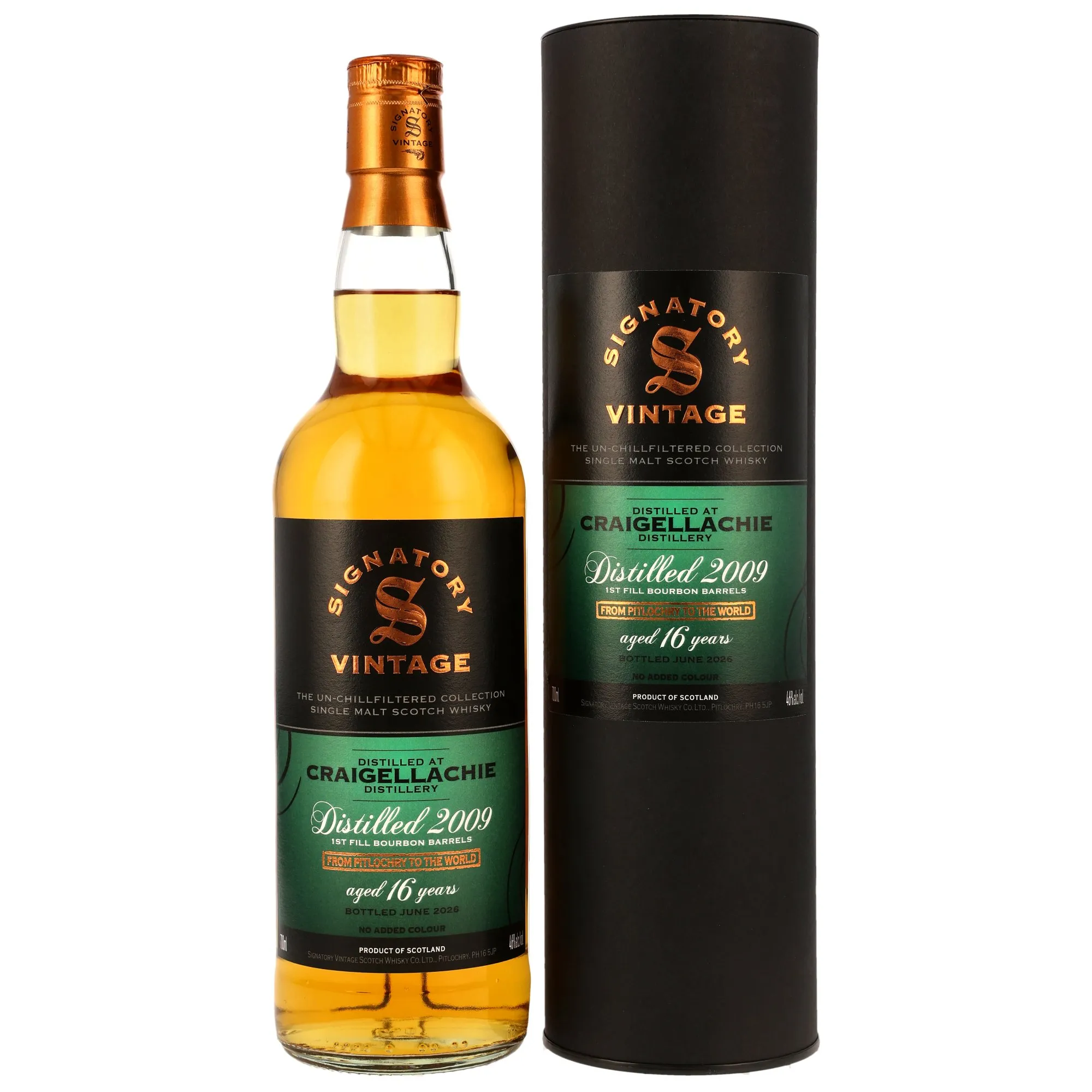 Craigellachie 2009/2026 - 16 Year Old - 1st Fill Bourbon Barrels - Sig un-chill