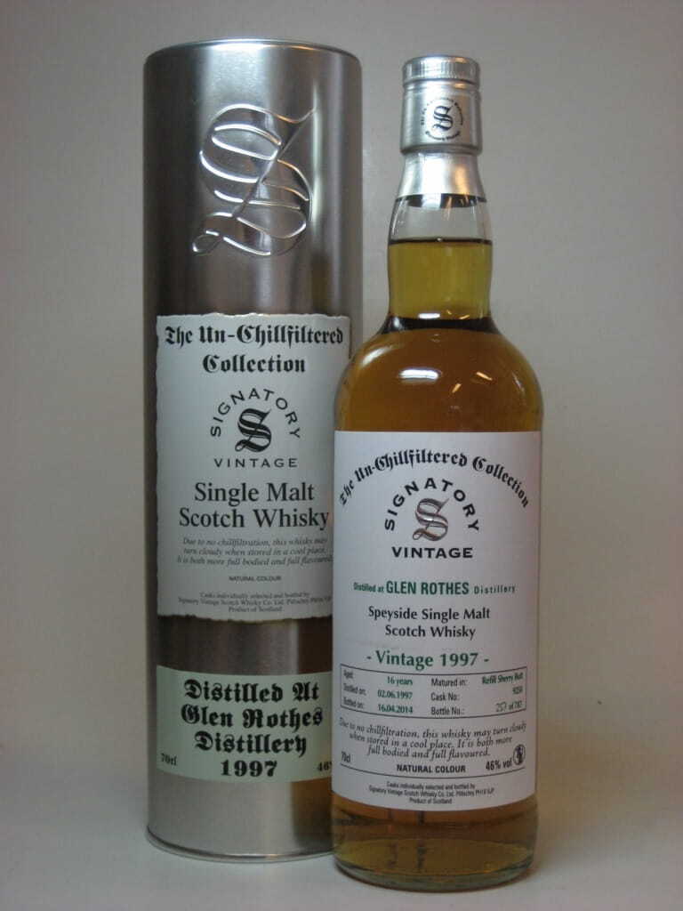 Glenrothes 16 Jahre 1997/2014 Refill Sherry Butt #9250 Un-Chillfiltered Signatory 46%vol. 0,7l