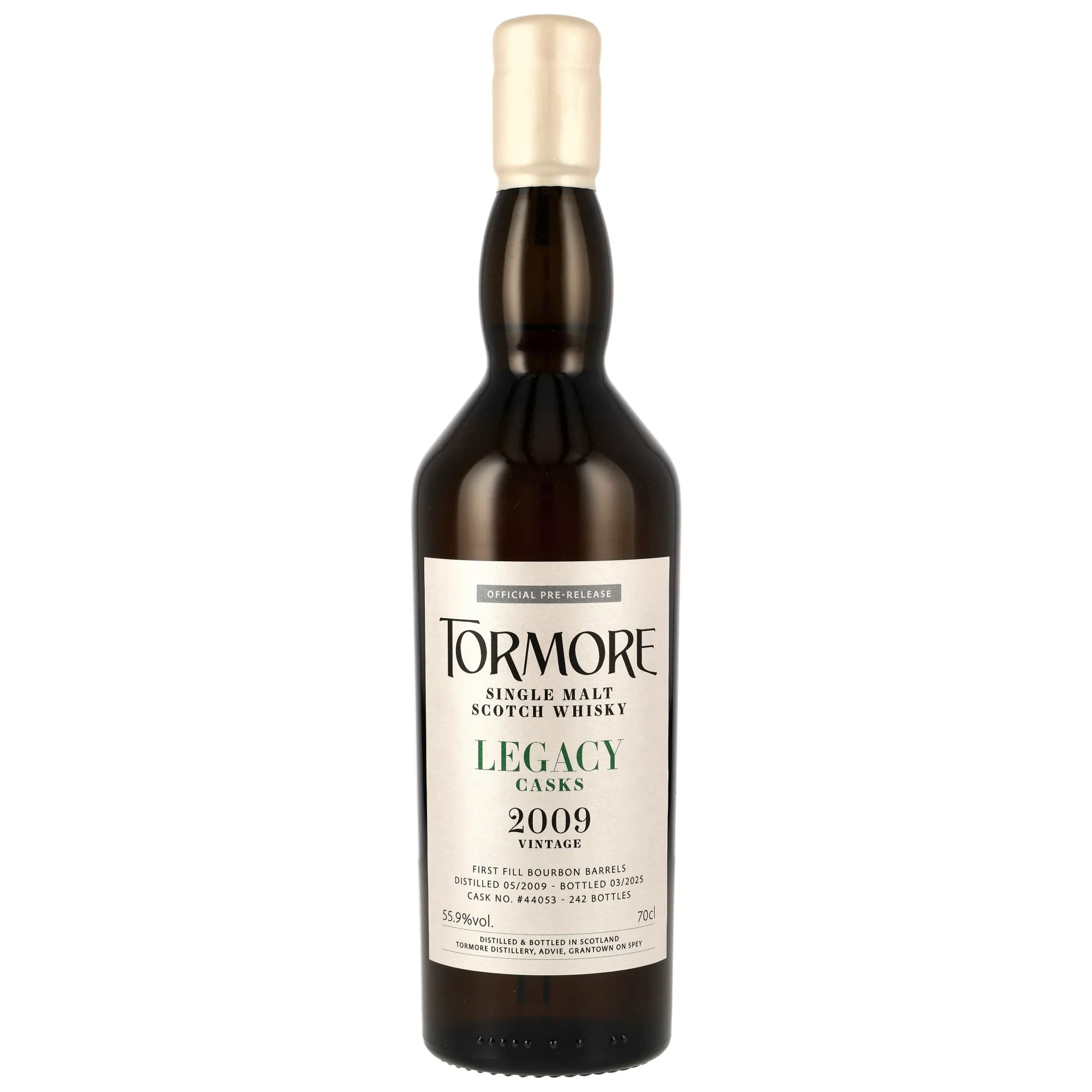 Tormore Legacy Cask 15 Year Old, Bourbon Cask, Cask #44053, 2009, Elixir Distillers, 55.9%