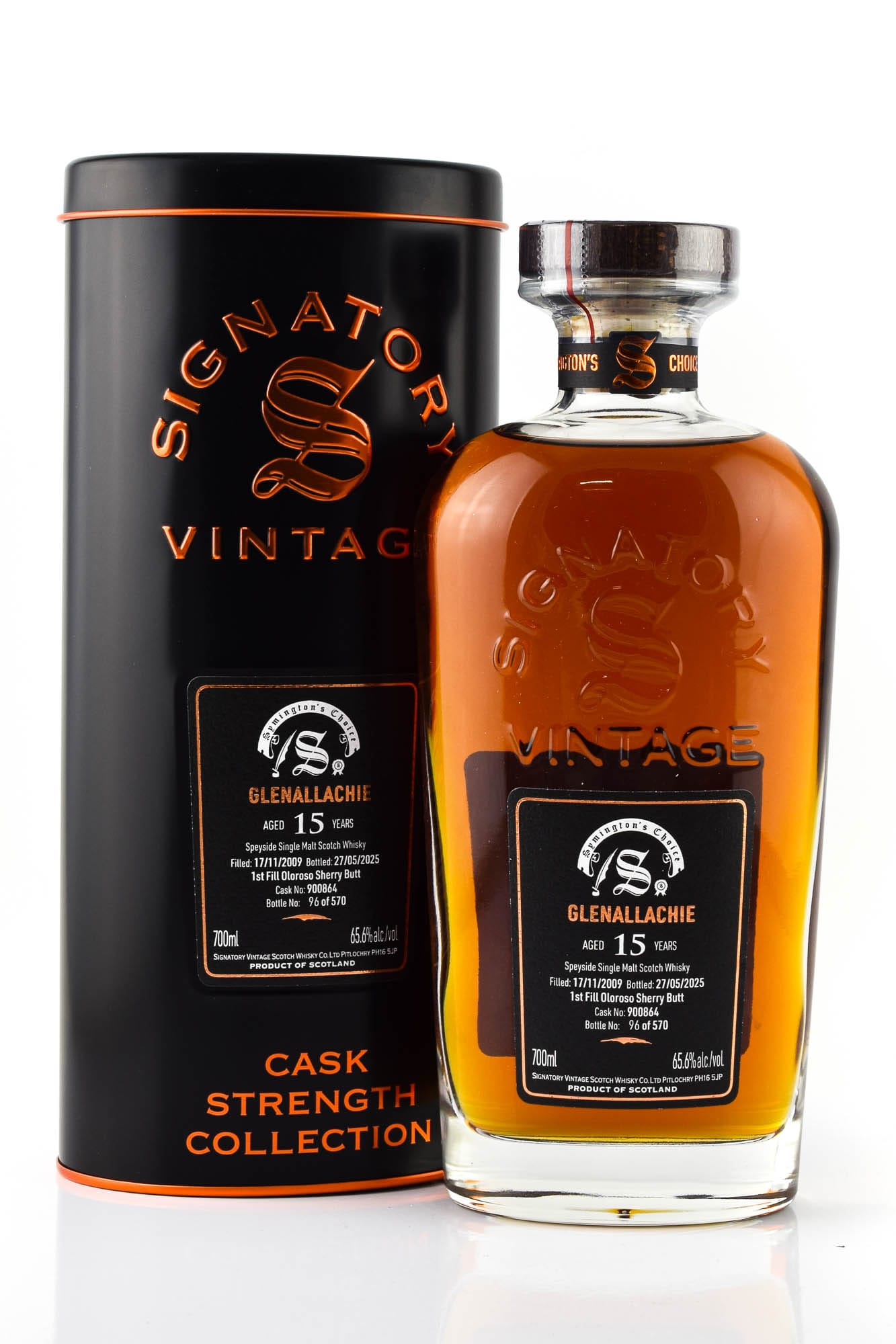 GlenAllachie 15 year old 1st-fill Oloroso Sherry Butt #900864 Signatory Symington’s Choice