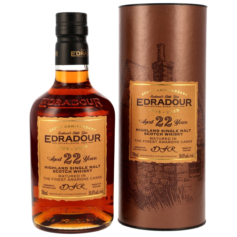 Edradour 22 Jahre Matured in the finest Amarone Casks - 200th Anniversary