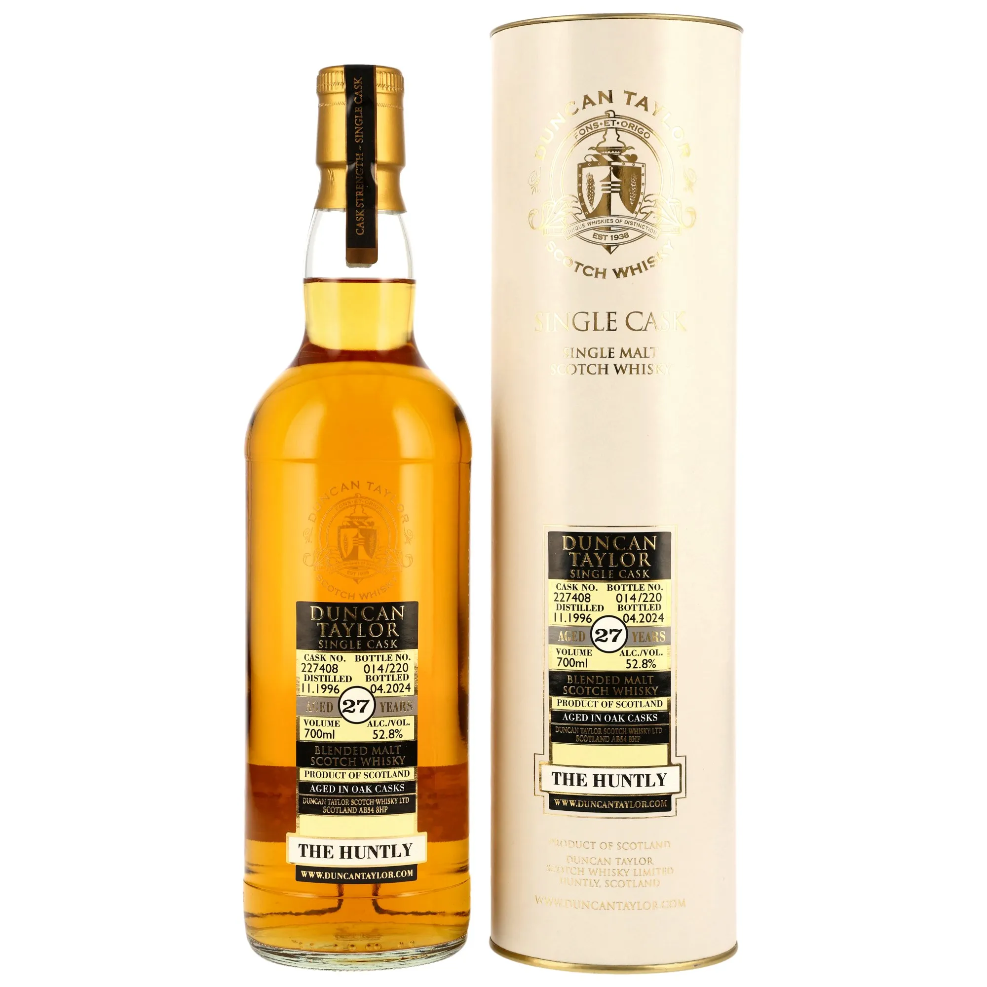 The Huntly 1996/2023 - 27 Jahre - Single Cask #227408 (Duncan Taylor)