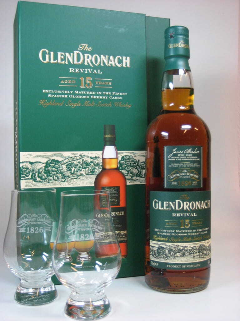 Glendronach 15 Jahre Revival (Oloroso Cask) 46%vol. 0,7l - mit 2 Gläsern