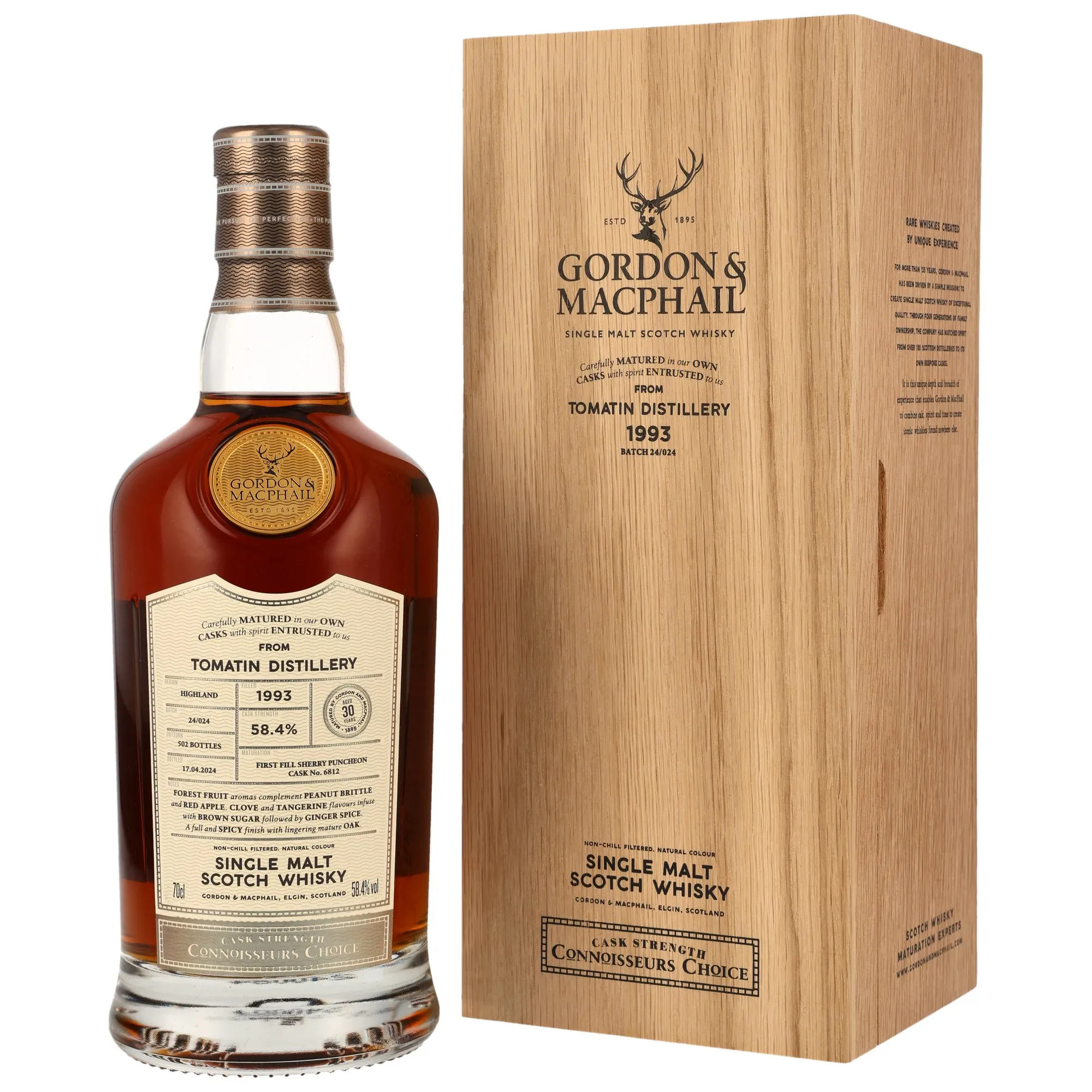 Tomatin Connoisseurs Choice 30 Year Old, Sherry Cask, Cask #6812, 1993, Gordon & MacPhail, 58.4%