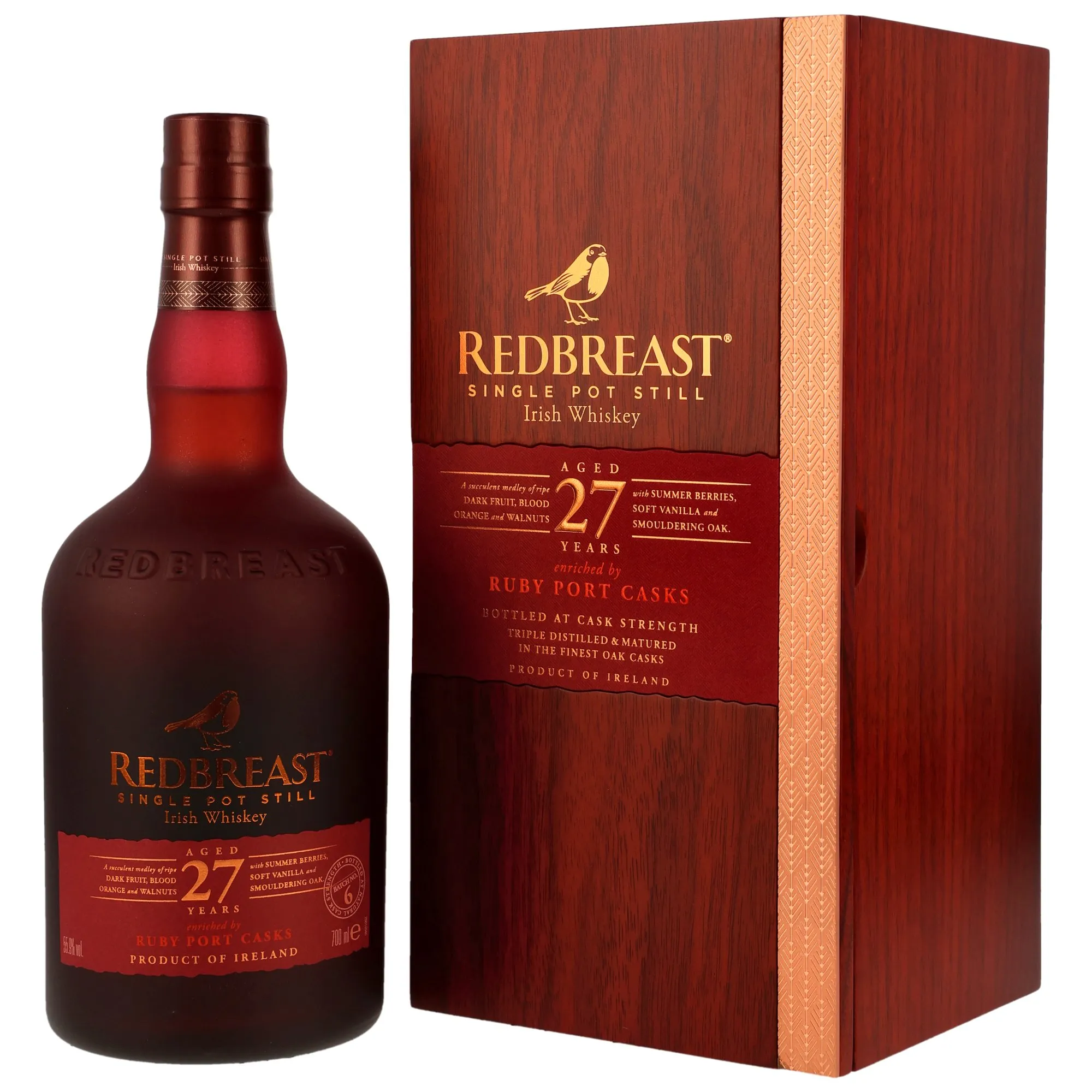 Redbreast 27 Year Old, Bourbon, Sherry & Ruby Port Cask, Batch No. 6, 2025, 55.9%