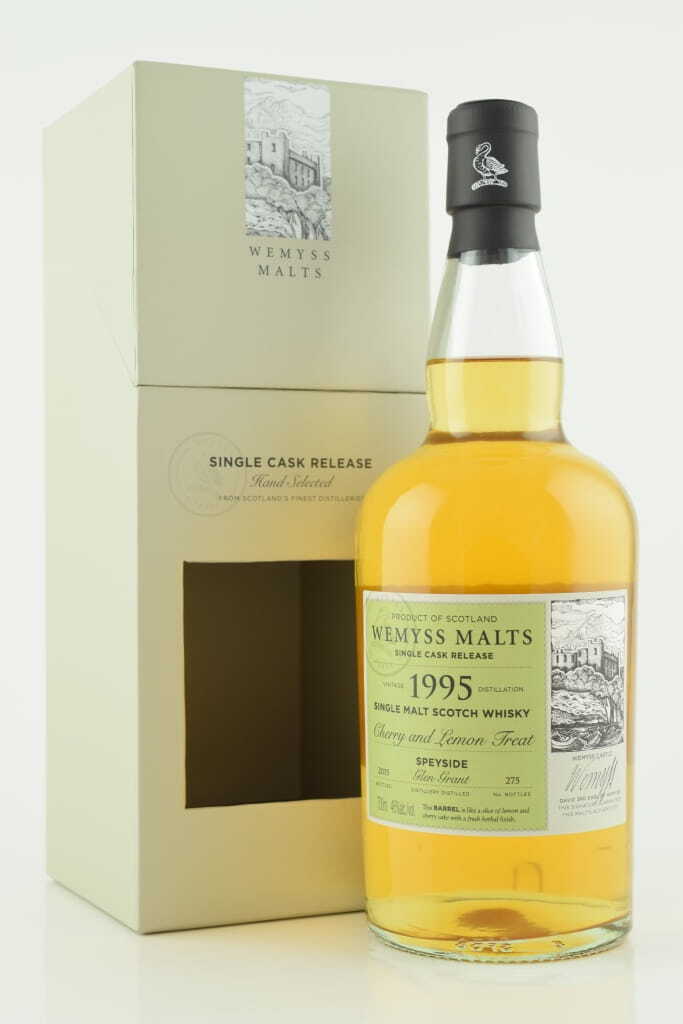 "Cherry and Lemon Treat" 1995/2015 Single Barrel Glen Grant Wemyss Malts 46% vol. 0,7l "Cherry and Lemon Treat" 1995/2015 Single Barrel Glen Grant Wemyss Malts 46% vol. 0,7l