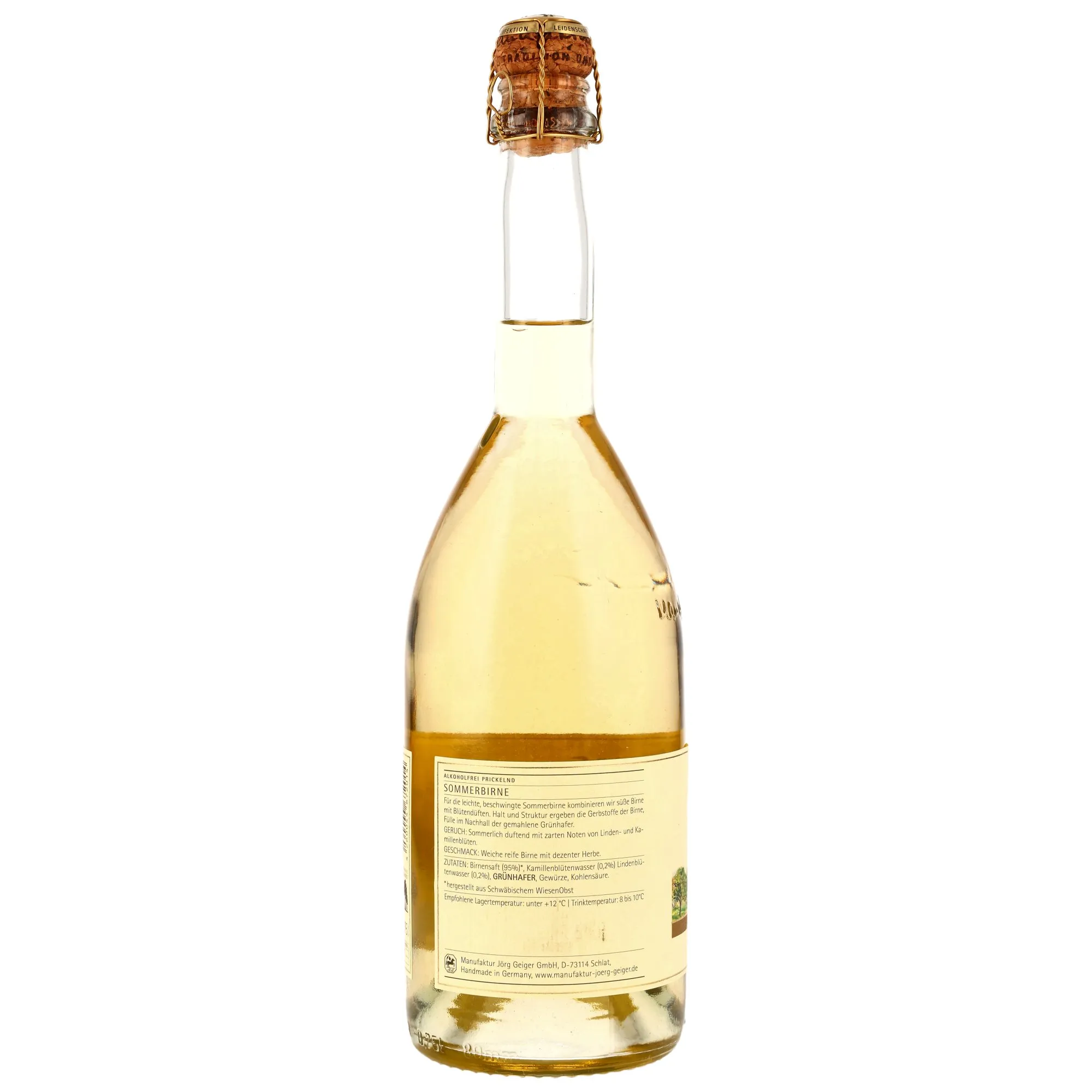 Sommerbirne Alkoholfrei - MHD Artikel - Manufaktur Jörg Geiger