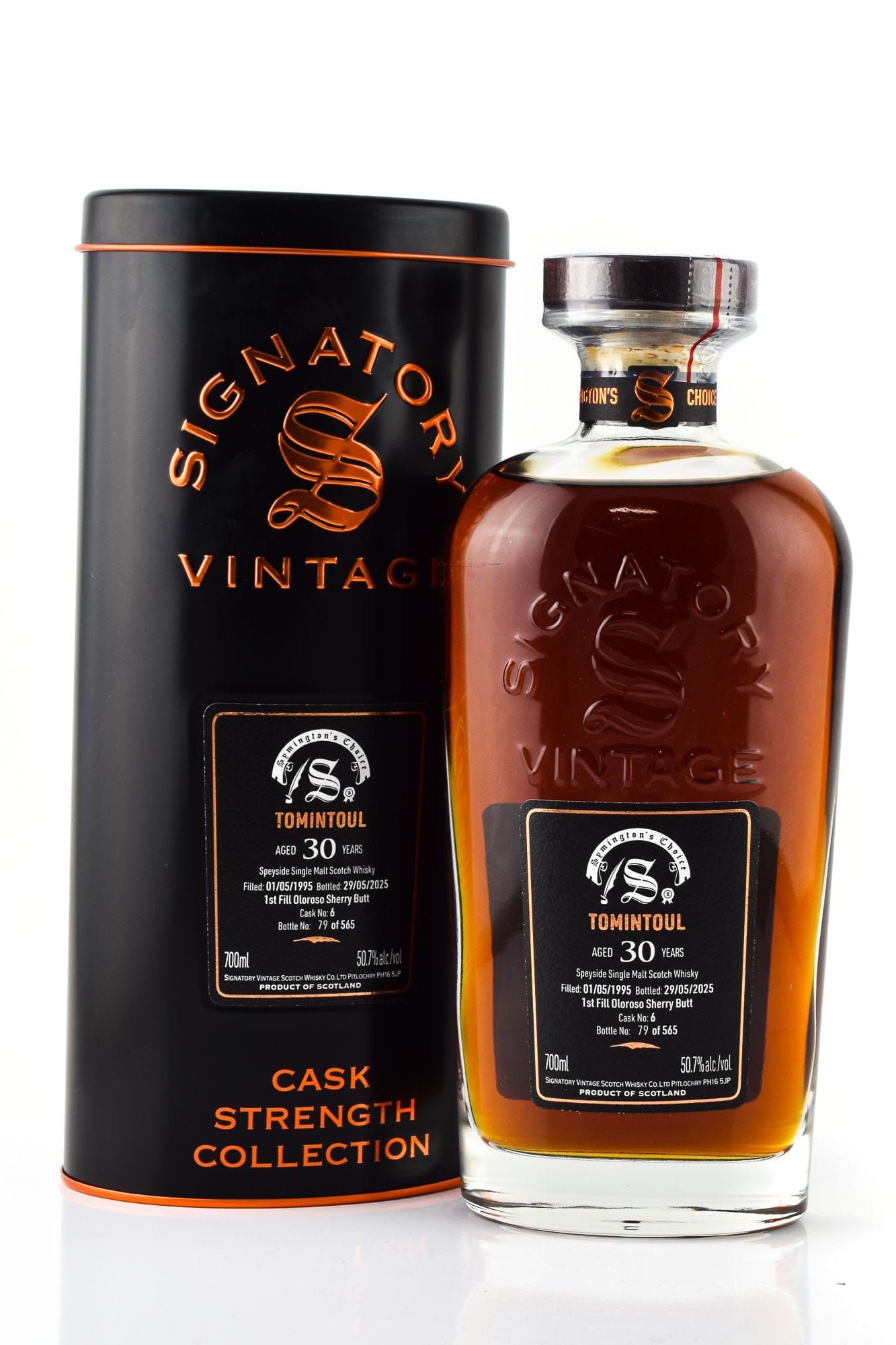 Tomintoul 30 Jahre 1st-fill Oloroso Sherry Butt #6 Signatory Symington’s Choice