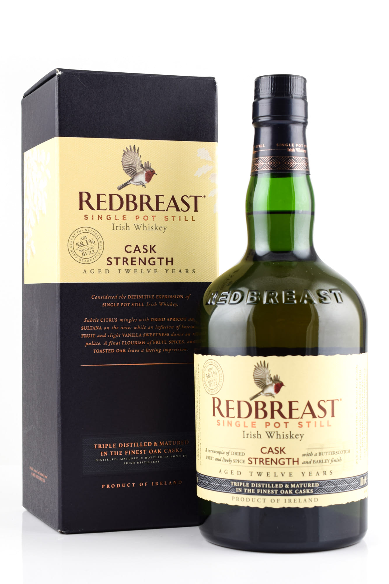Redbreast 12 year old Batch No. 1/22 58,1%vol. 0,7l Redbreast 12 year old Batch No. 1/22 58,1%vol. 0,7l