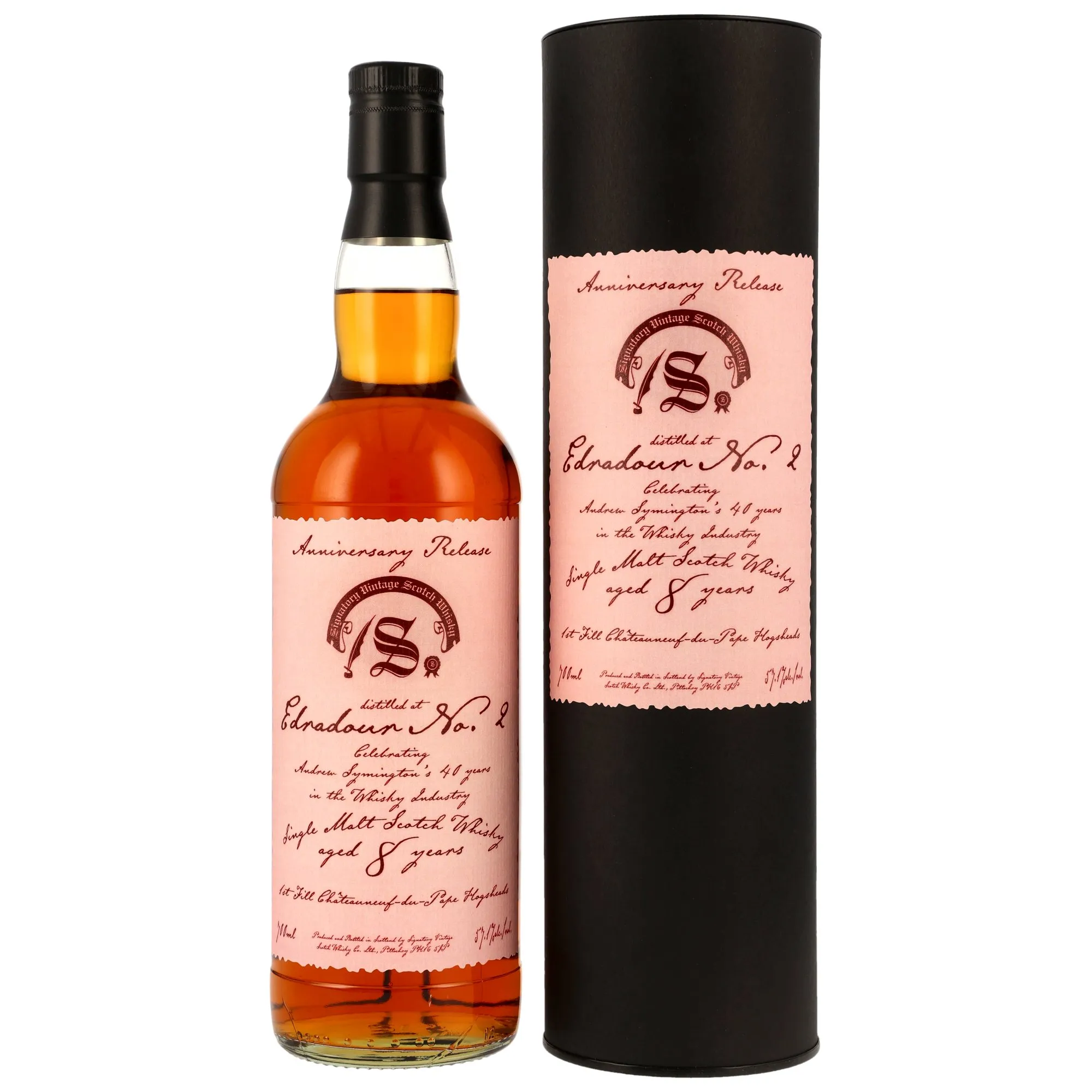Edradour No. 2 - 8 year old - 1st-fill Châteauneuf-du-Pape Hogsheads - Anniversary Release