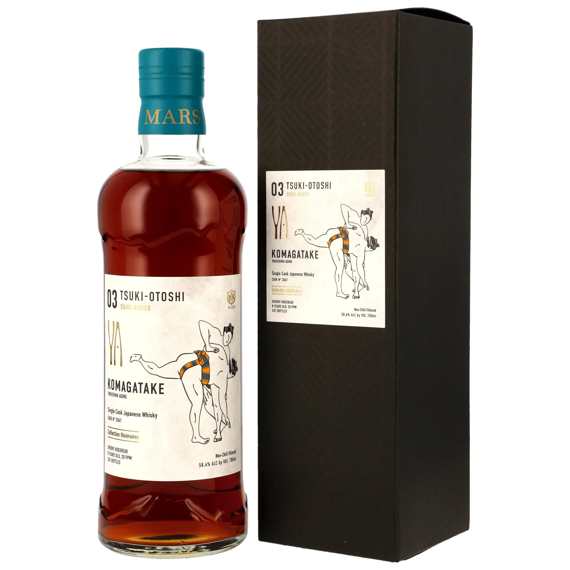 Mars Shinshu Distillery Komagatake 03 Tsuki-Otosh Sumo Series 8 Year Old, Oloroso Sherry Hogshead Cask, Cask #2067, 2025, 58.4%
