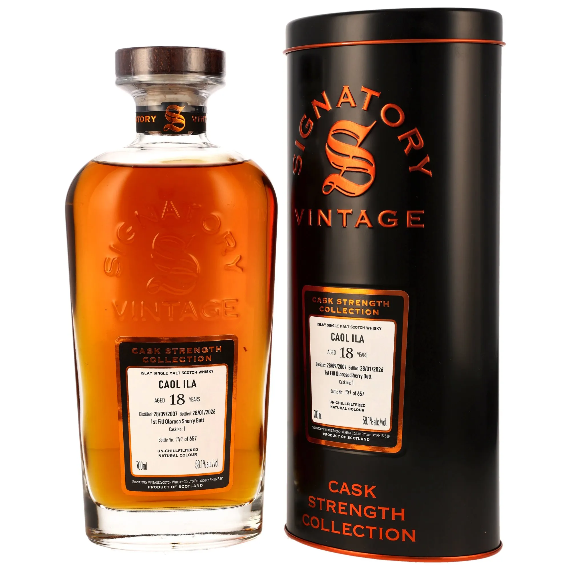Caol Ila 2007/2026 - 18 Jahre - 1st Fill Oloroso Sherry Butt #1- Sig CS