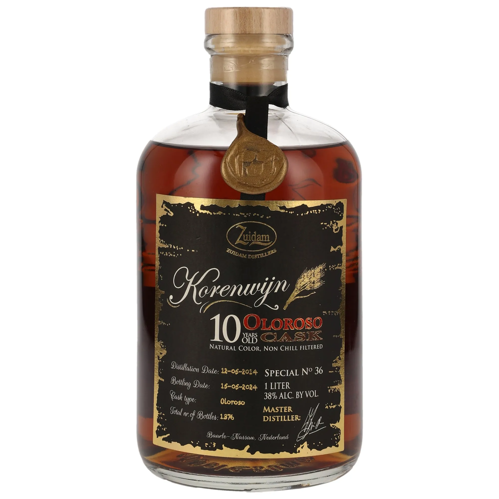 Zuidam Korenwijn Genever 2014/2024 - 10 Year Old - Oloroso Cask - Special No. 36