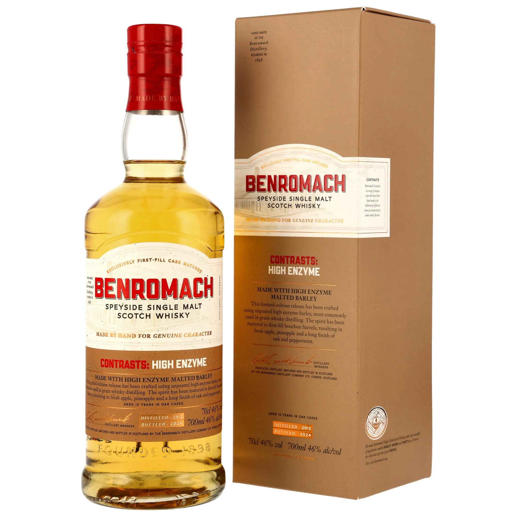 Benromach Contrasts: High Enzyme 12 Year Old, Bourbon Cask, 2024, 46%