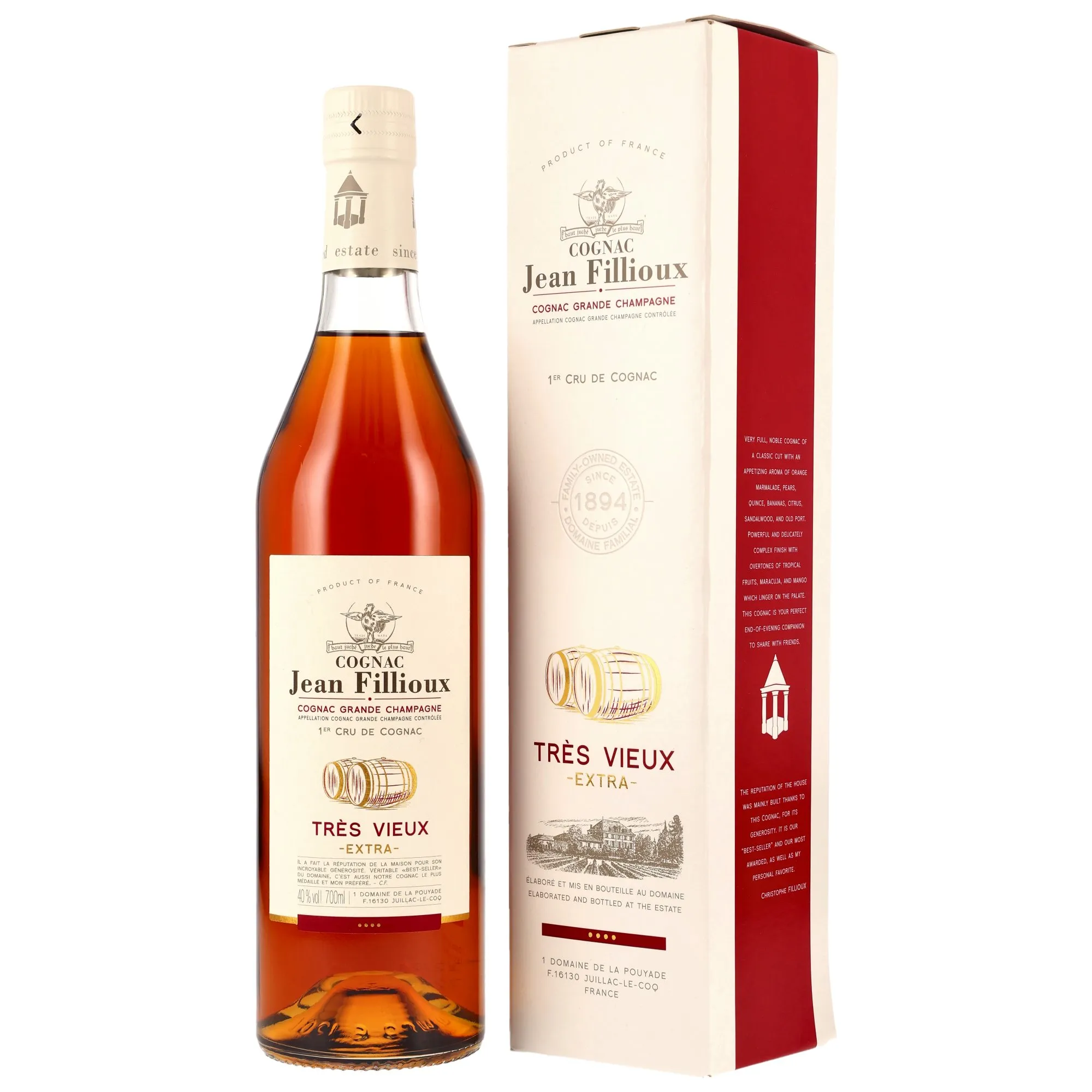 Jean Fillioux Tres Vieux Extra Cognac 1er Cru de Cognac