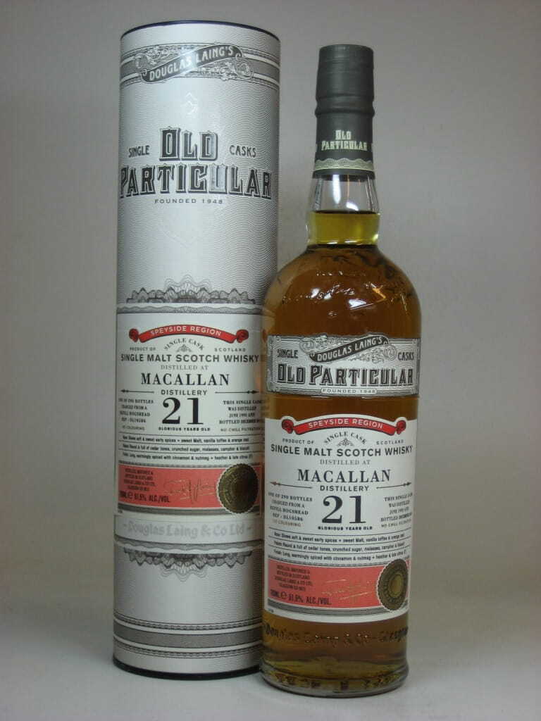 Macallan 21 Year Old Refill Hogshead 1996/2014 Douglas Laing "Old Particular" 51.5% vol. 0,7l Macallan 21 Year Old Refill Hogshead 1996/2014 Douglas Laing "Old Particular" 51.5% vol. 0,7l