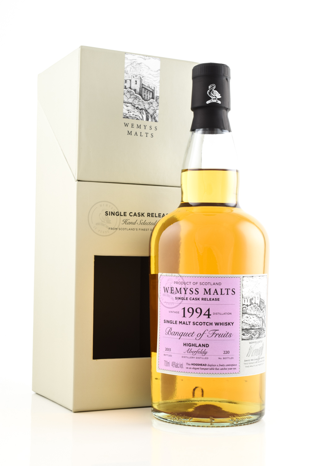 "Banquet of Fruits" 1994/2015 Single Bourbon Hogshead Aberfeldy Wemyss Malts 46%vol. 0,7l