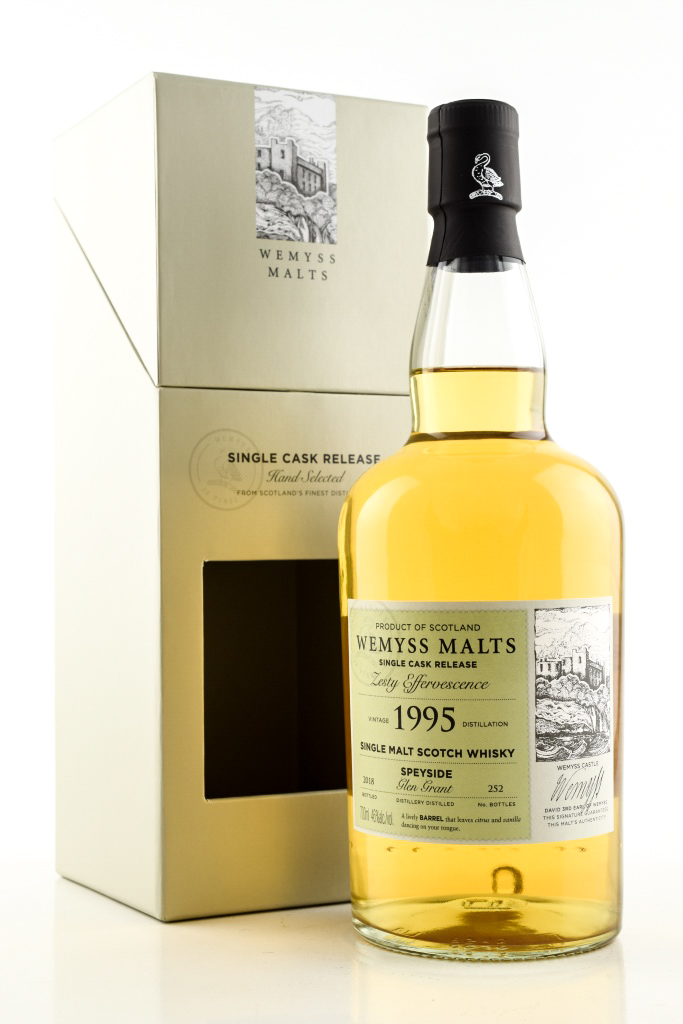 "Zesty Effervescence" 1995/2018 Fresh Bourbon Barrel Glen Grant Wemyss Malts 46% vol. 0,7l