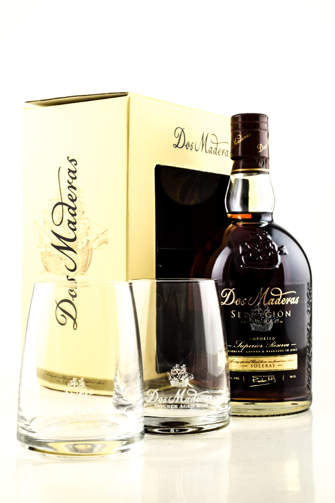Dos Maderas Seleccion 42%vol. 0,7l mit 2 Gläsern Dos Maderas Seleccion 42%vol. 0,7l mit 2 Gläsern