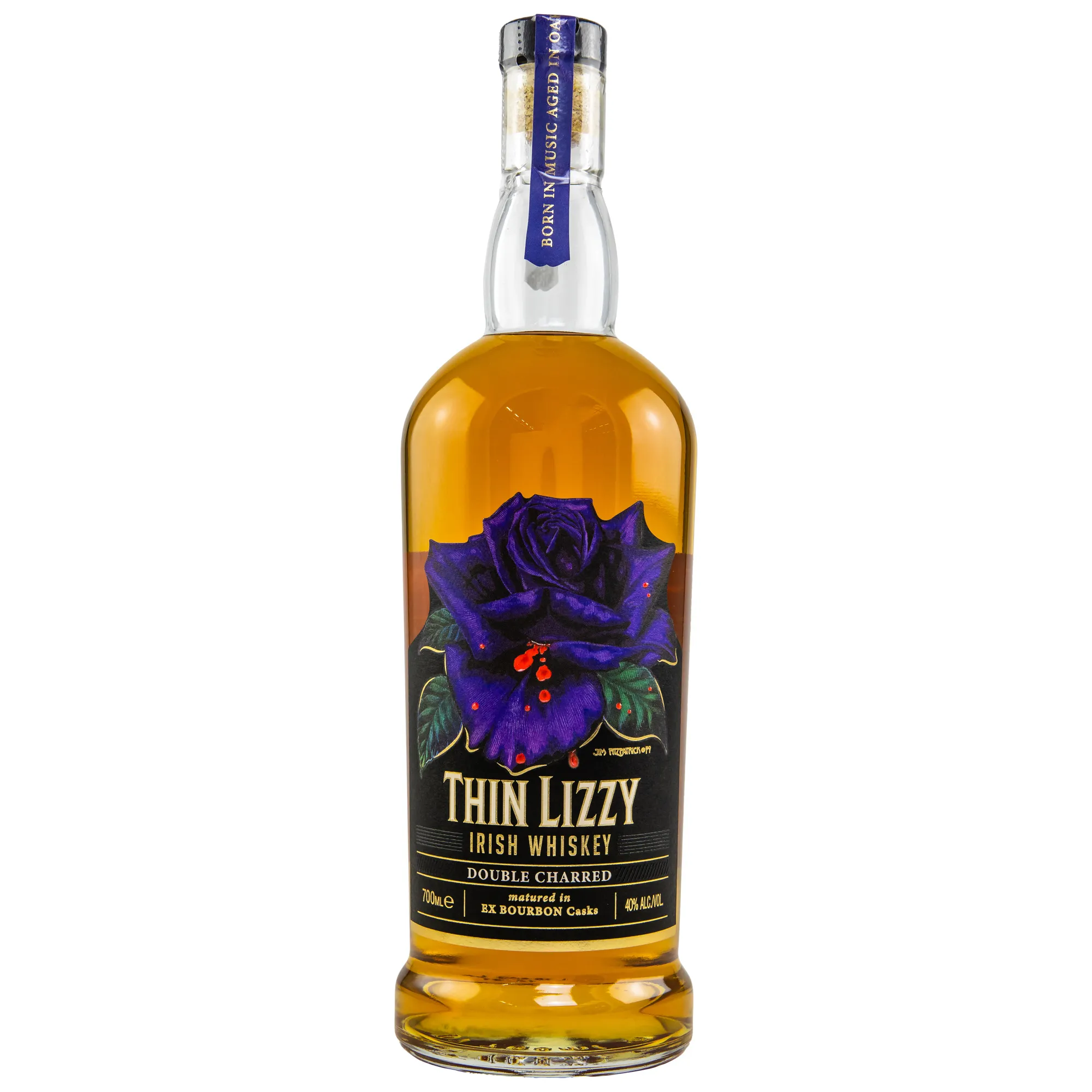Thin Lizzy Irish Whiskey Double Charred 3 Year Old, Ex Bourbon & Double Charred Oak Cask, 2023, 40%