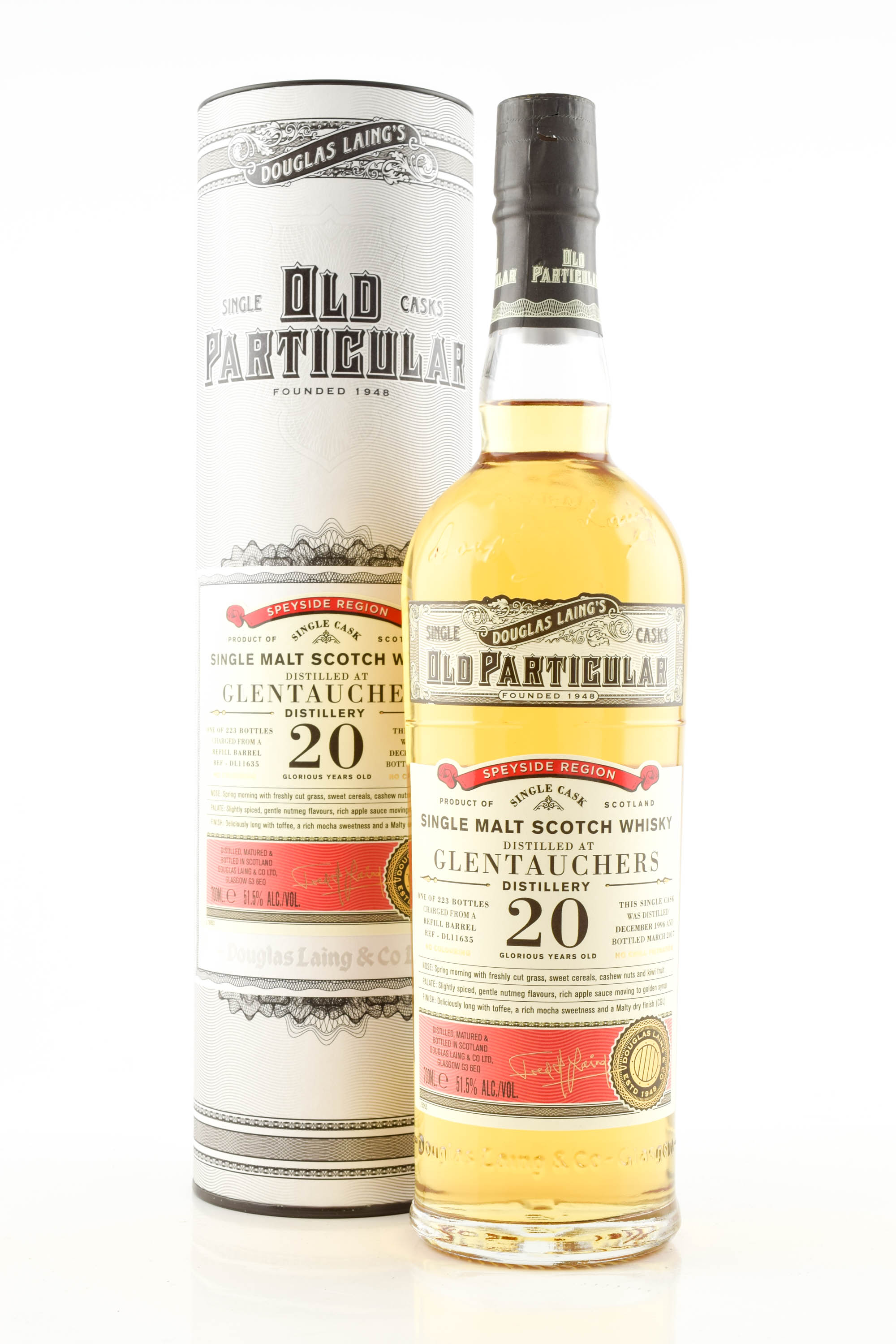 Glentauchers 20 Year Old Refill barrel 1996/2017 Douglas Laing "Old Particular" 51.5% vol. 0,7l