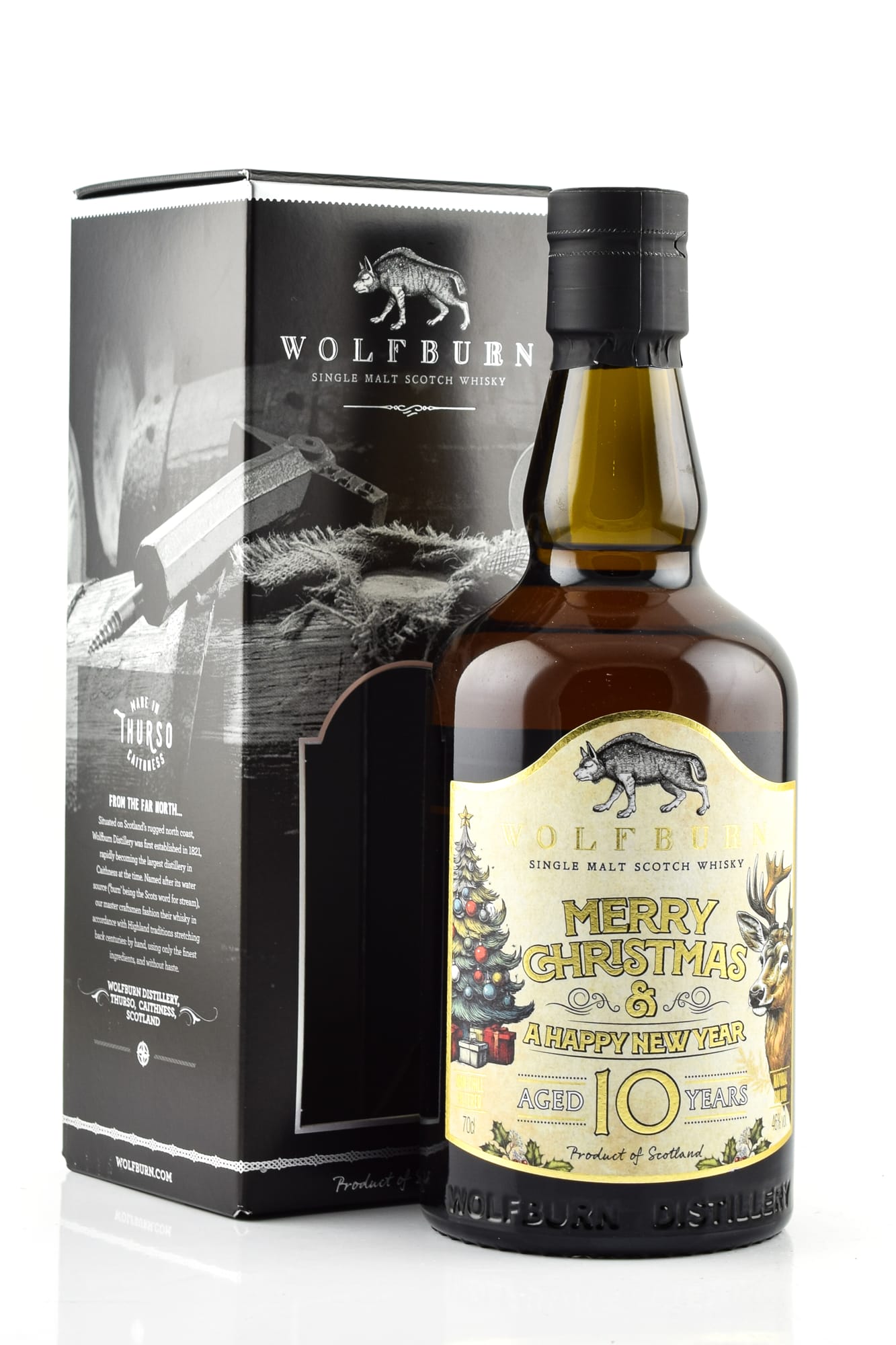 Wolfburn 10 Jahre - Merry Christmas & a happy new year