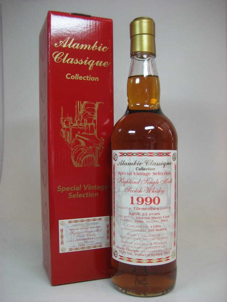 Glenrothes 25 Jahre 1990/2015 Oloroso Sherry Cask Alambic Classique 59,3%vol. 0,7l Glenrothes 25 Jahre 1990/2015 Oloroso Sherry Cask Alambic Classique 59,3%vol. 0,7l