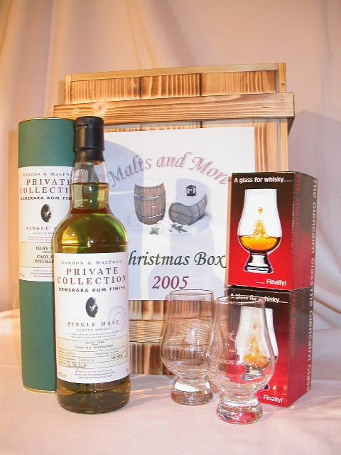Christmas Box Gordon & MacPhail Caol Ila Demerara Rum + 2 Gläser