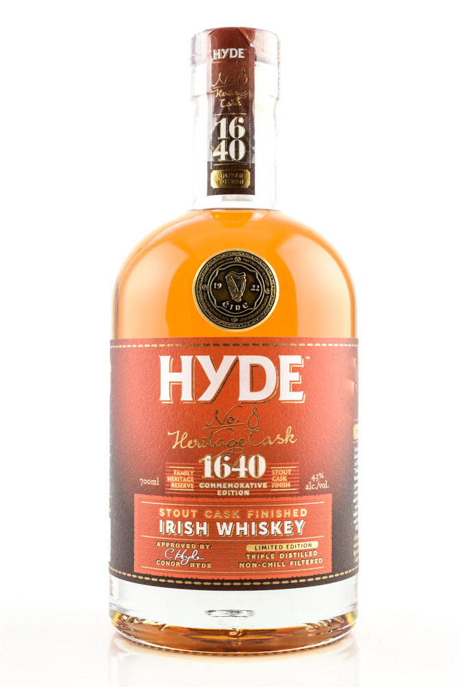 Hyde No. 8 Heritage Cask Stout Cask 4 Year Old, Bourbon, Oloroso Sherry & Stout Cask, 2022, 43%