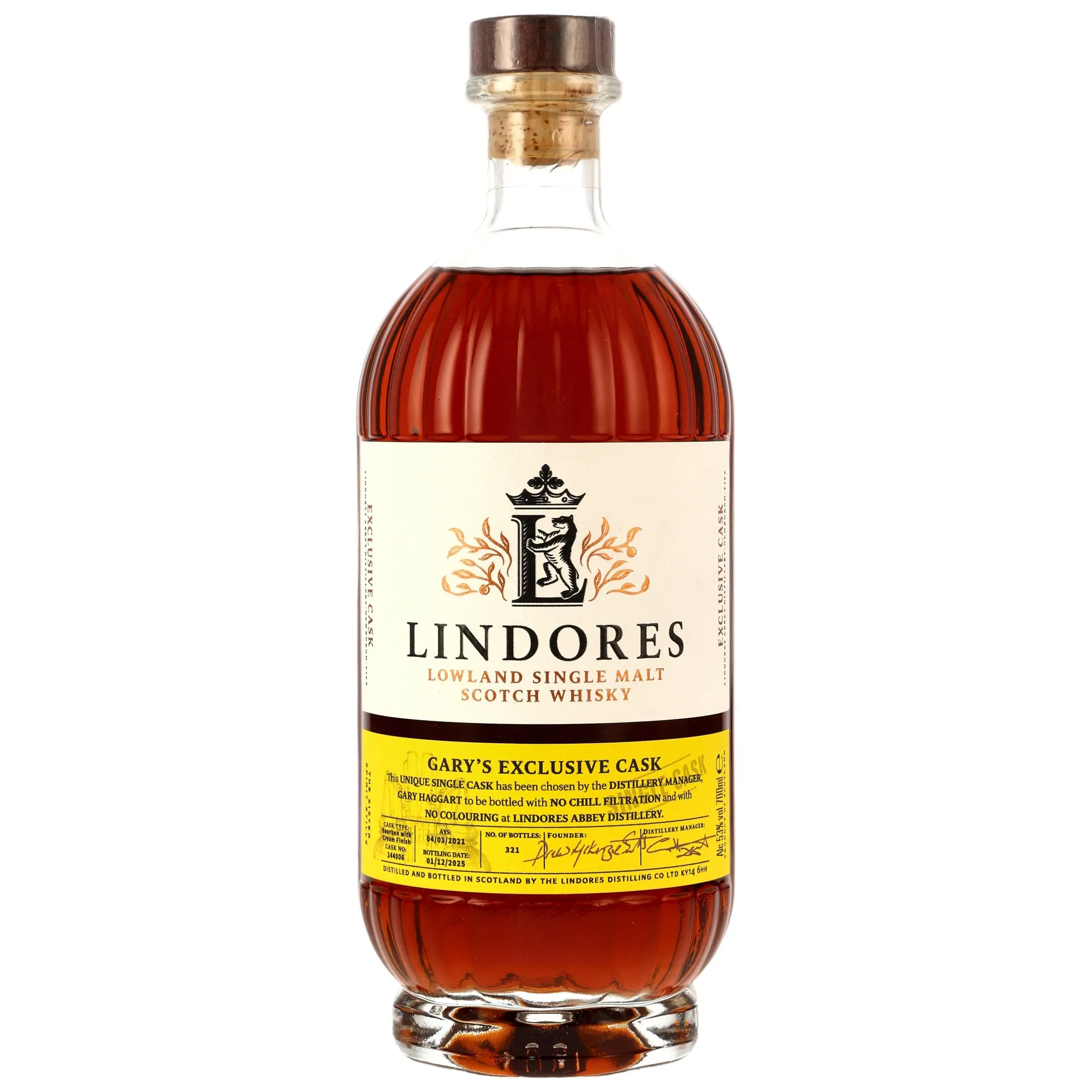 Lindores Abbey 2021/2025 - 4 Jahre - Gary's Exclusive Cask Cream Barrique Finish #244006