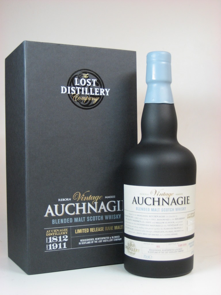 Auchnagie Batch 001 Bottled 2013 - Lost Distillery Company 70cl / 46%, Bourbon Cask, Batch 001, 2013, Lost Distillery Company, 46%