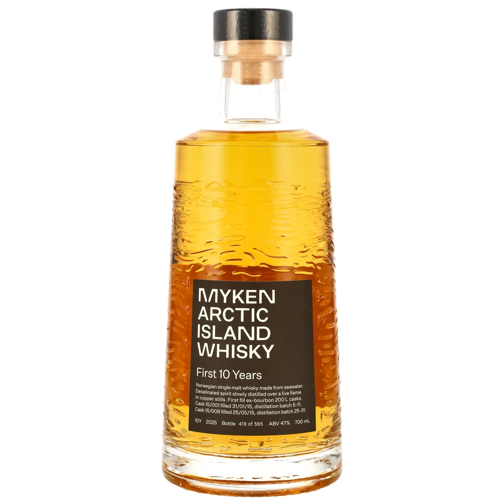 Myken Arctic Single Malt Whisky 2015/2025 - 10 Jahre - 1st Fill ex-Bourbon Casks #15/001 + 15/008
