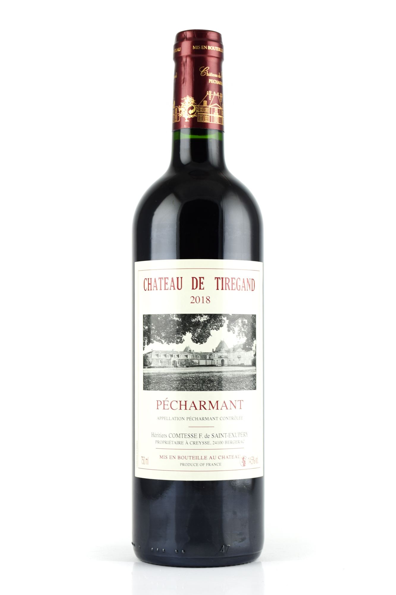 Pécharmant 2018 Bergerac Chateau de Tiregand 14,5%vol. 0,75l Pécharmant 2018 Bergerac Chateau de Tiregand 14,5%vol. 0,75l