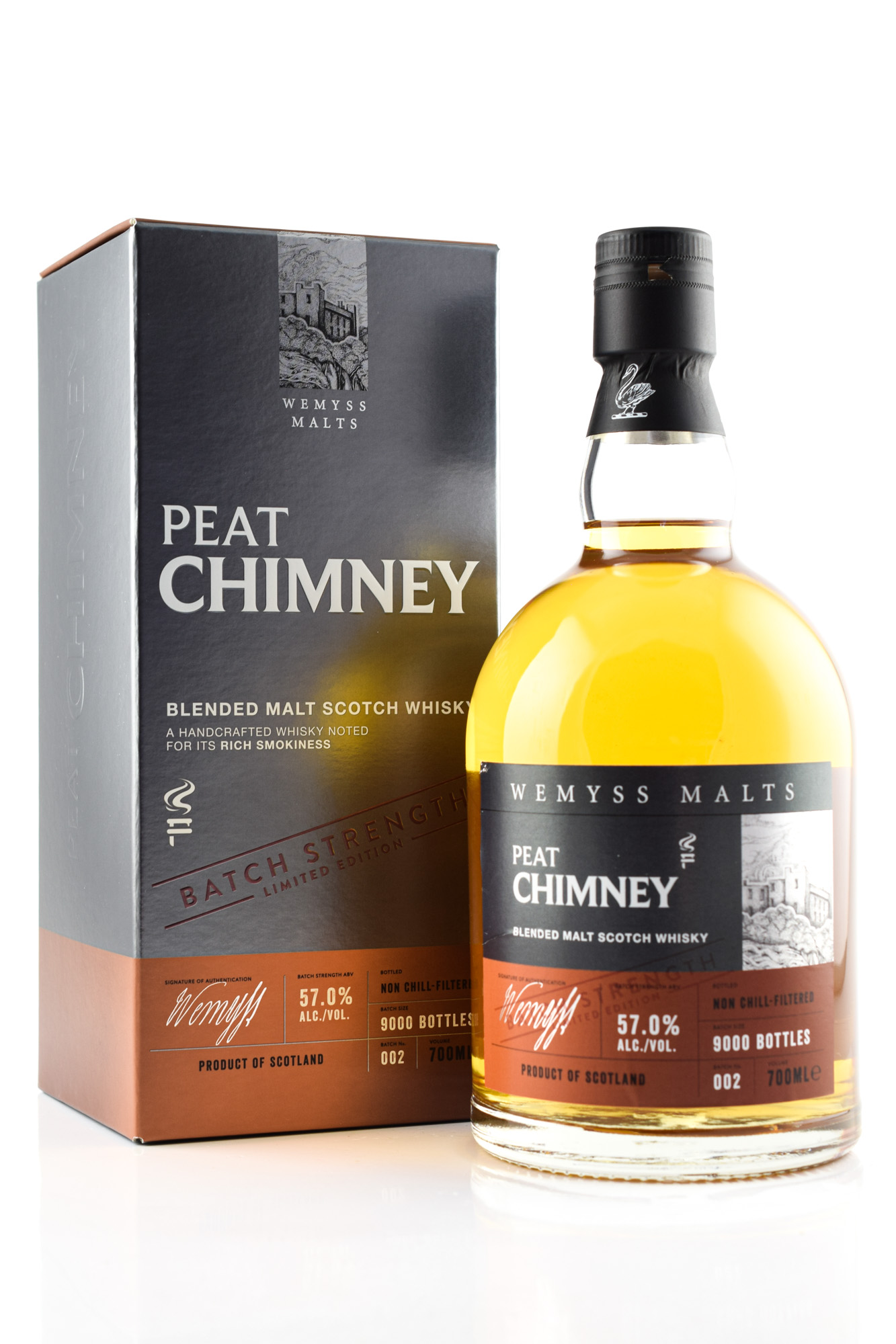 Peat Chimney Batch Strength #002 Wemyss Malts 57%vol. 0,7l Peat Chimney Batch Strength #002 Wemyss Malts 57%vol. 0,7l