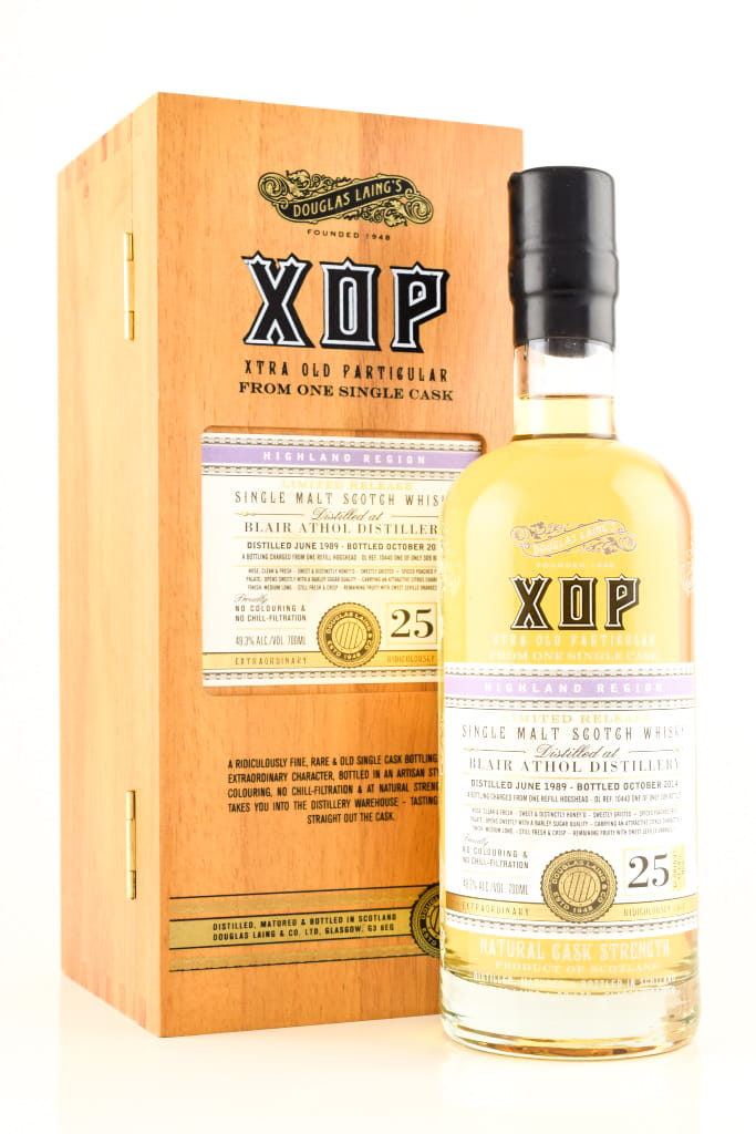Blair Athol 25 Jahre 1989/2014 Refill Hogshead Douglas Laing XOP 49,3%vol. 0,7l