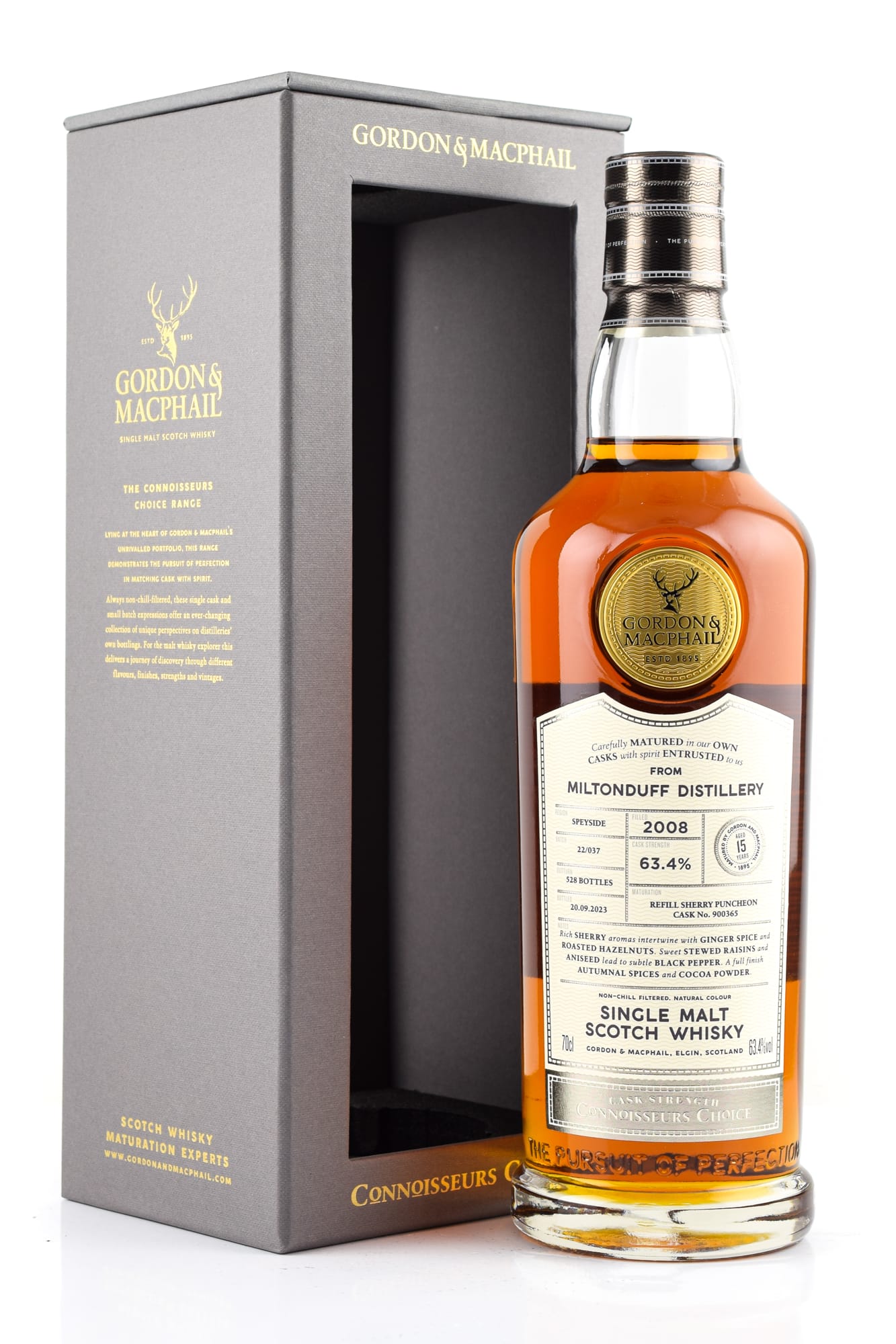 Miltonduff 15 Jahre Refill Sherry Puncheon #900365 Gordon & MacPhail Connoisseurs Ch.