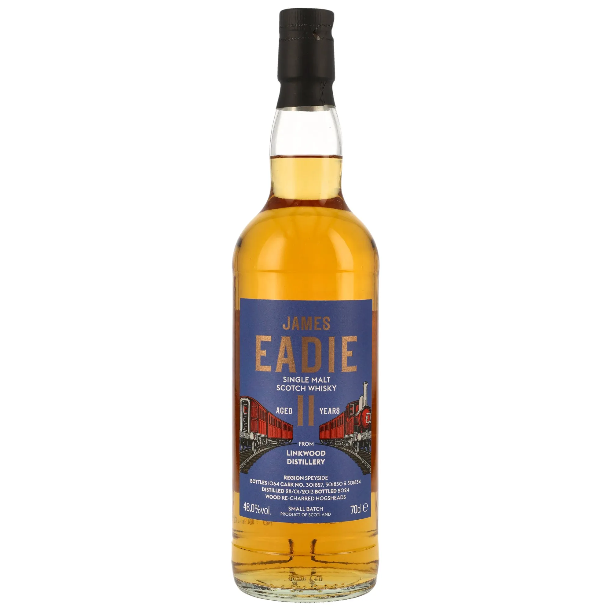 Linkwood Small Batch 11 Year Old, Re-Charred Hogshead Cask, Cask #301827, 301830, 301834, 2013, James Eadie, 46%