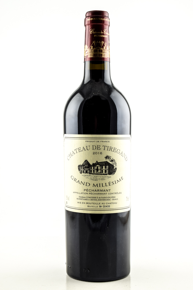 Pécharmant 2016 Bergerac Chateau de Tiregand Grand Millésime 15%vol. 0,75l Pécharmant 2016 Bergerac Chateau de Tiregand Grand Millésime 15%vol. 0,75l