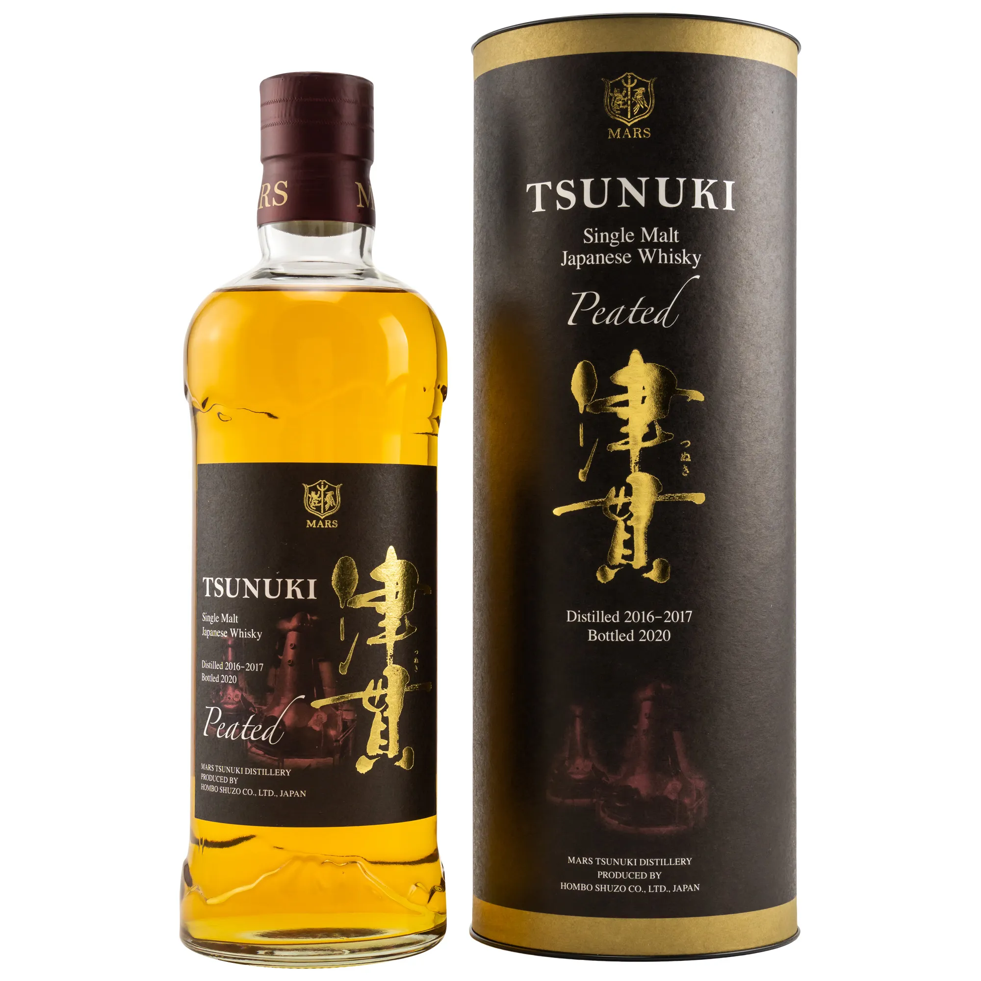 MARS TSUNUKI Peated 4 Year Old, Bourbon Cask, 2020, 50%