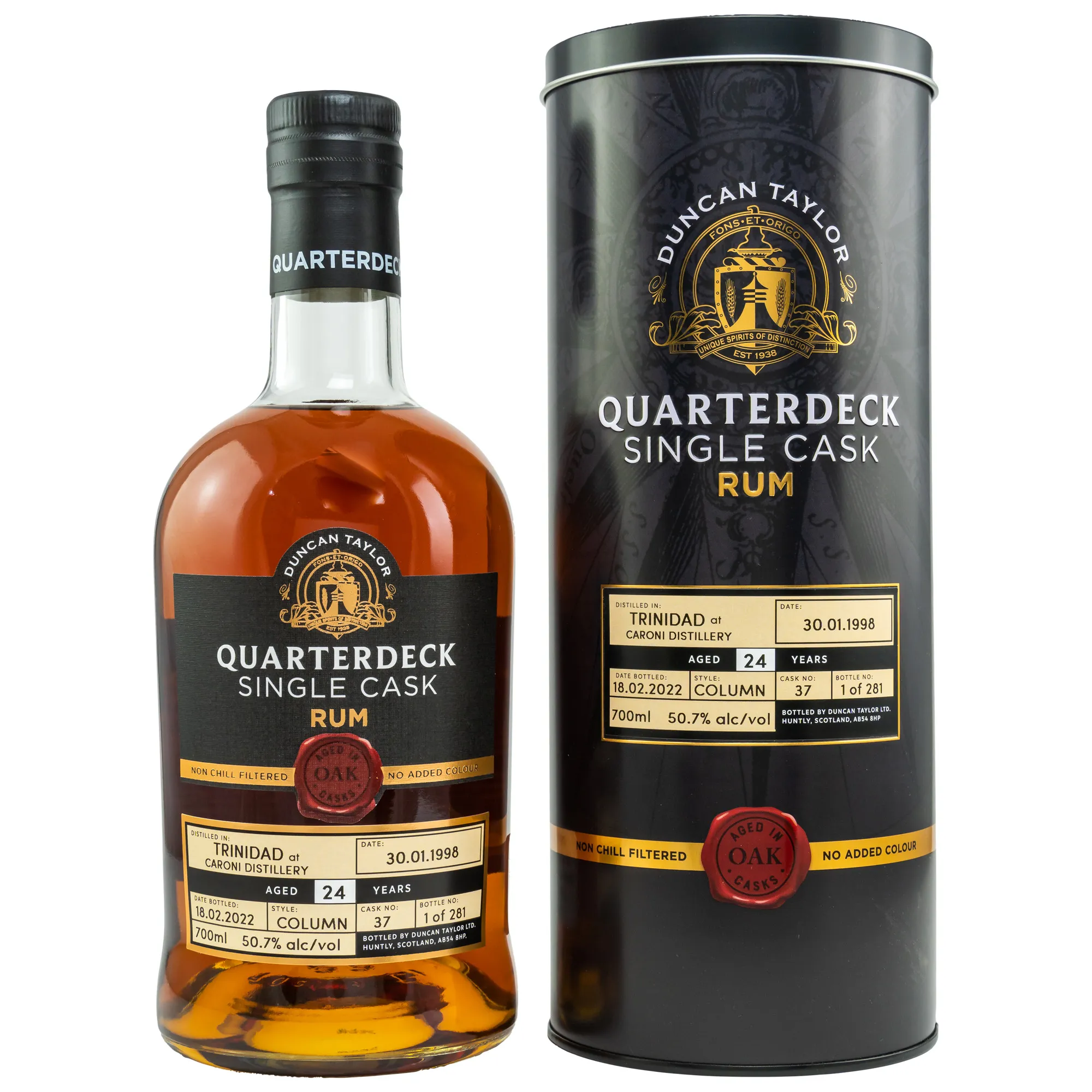 Trinidad Caroni Quarterdeck Rum 1998/2022 - 24 Year Old - #37 (Duncan Taylor)