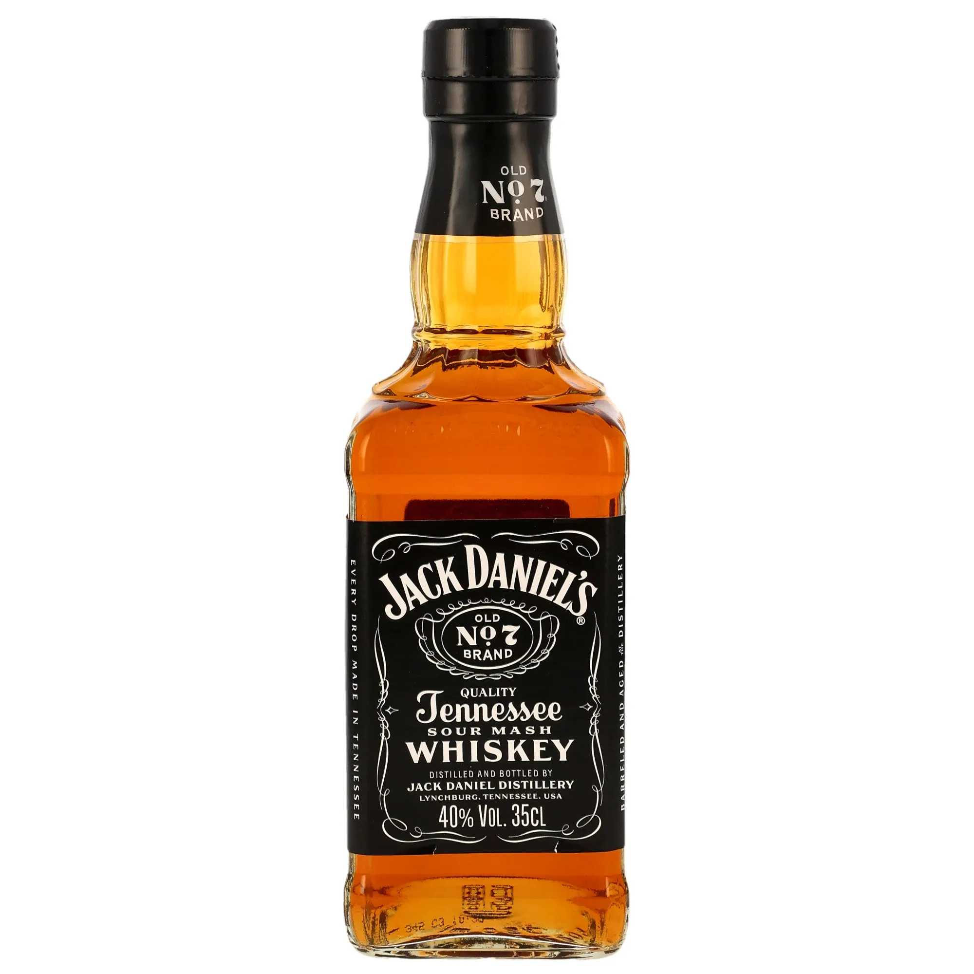 Jack Daniel's Old No. 7 Tennessee Sour Mash Whiskey, New Charred American Oak Cask, Batch No. L254927331, 40%