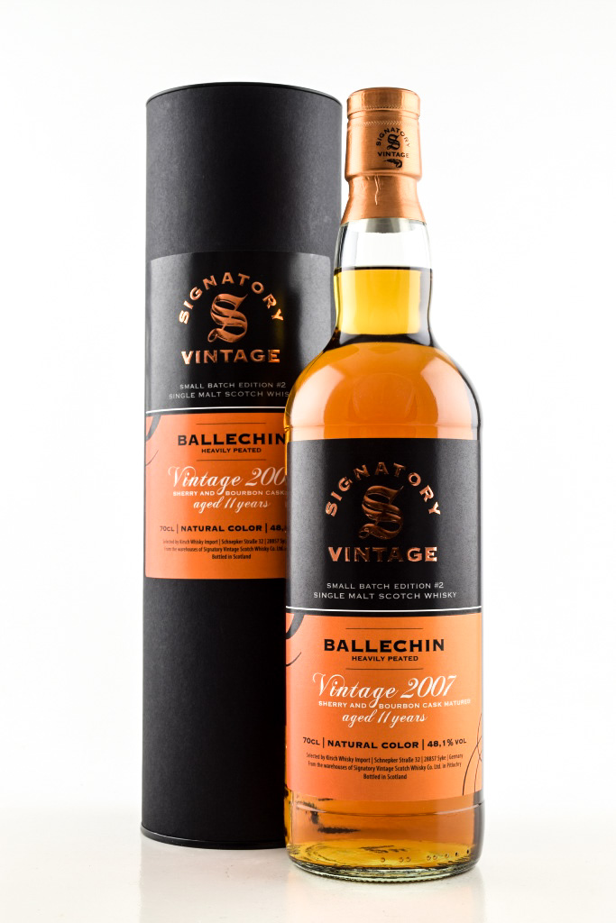 Ballechin 11 Year Old 2007/2018 Bourbon / Sherry Casks Edition Small Batch # 2 Signatory 48.1% vol. 0,7l