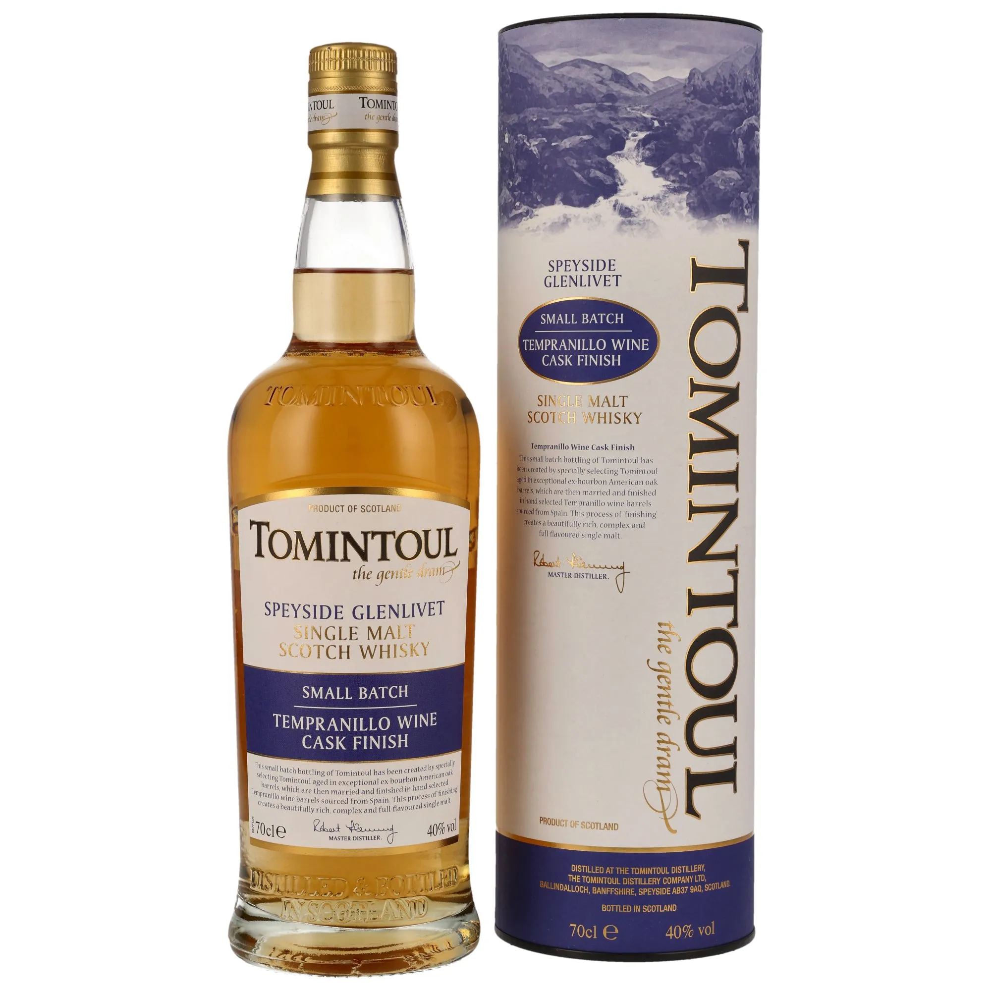Tomintoul Tempranillo Cask Finish, Ex-Bourbon, Tempranillo Wine Cask, Batch Small Batch, 2024, 40%