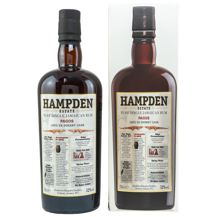 Hampden Pagos - 100% Ex-Sherry Cask 52%vol. 0,7l